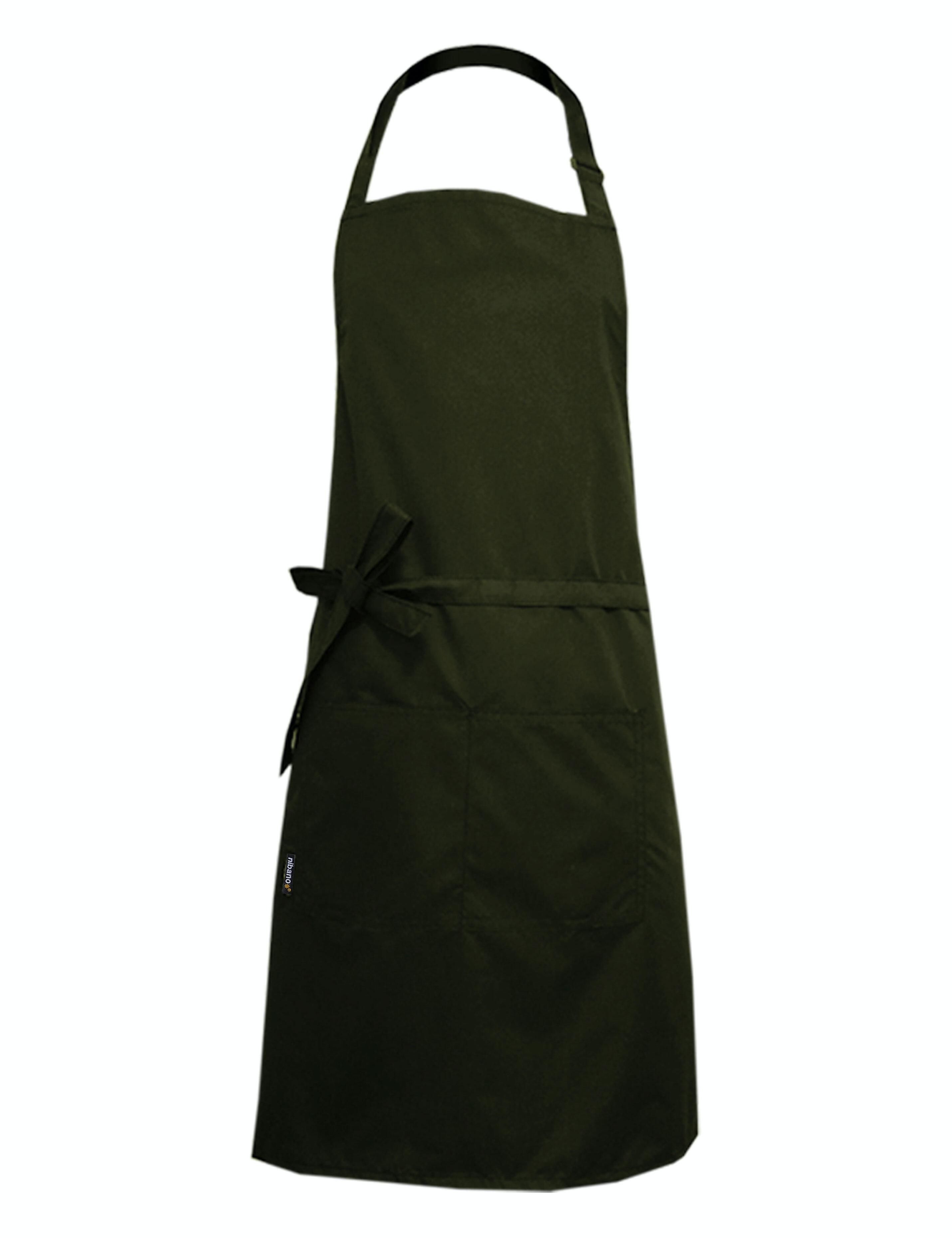 Nibano waterproof hair and beauty salon apron vintage green