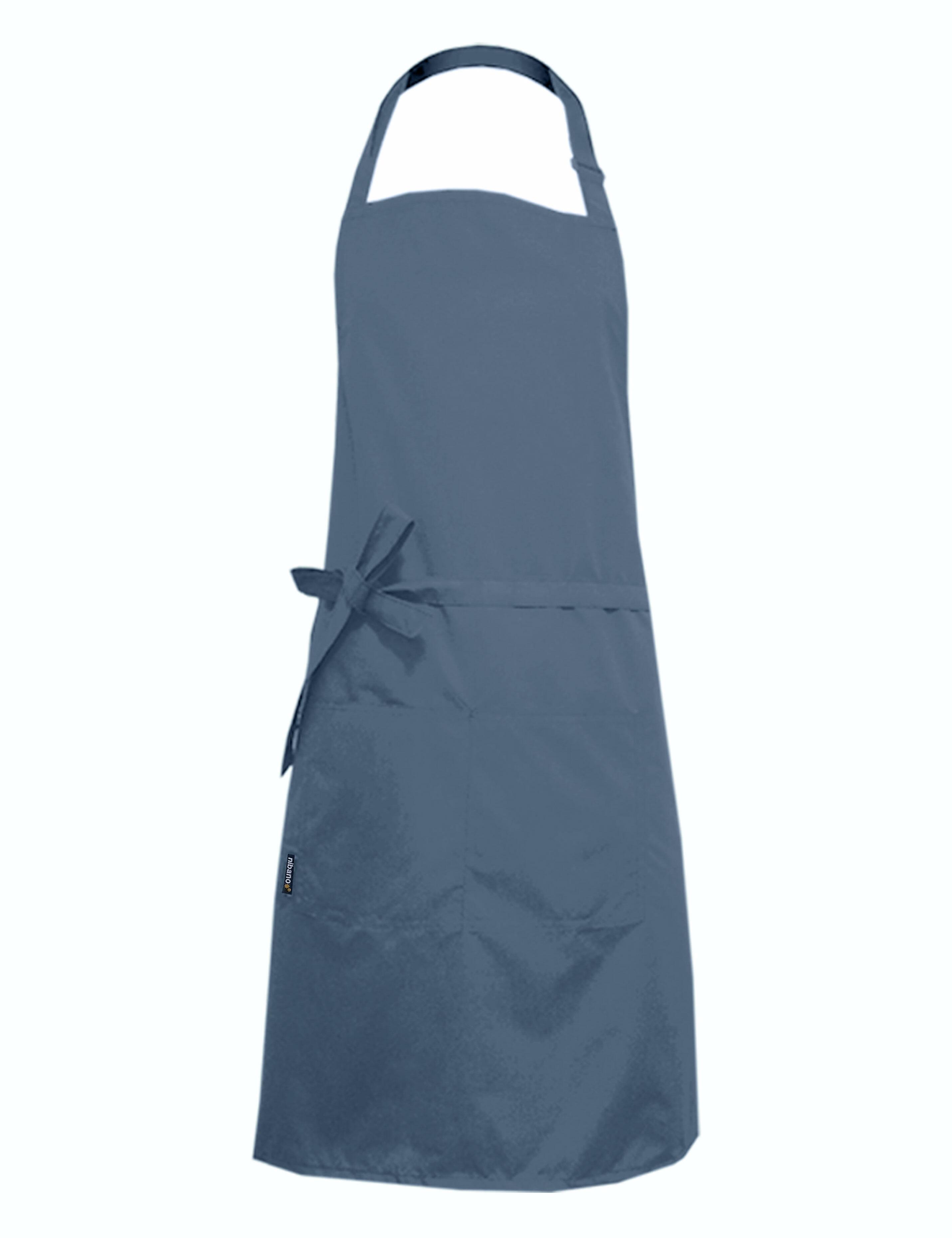 Nibano waterproof hair and beauty salon apron steel blue