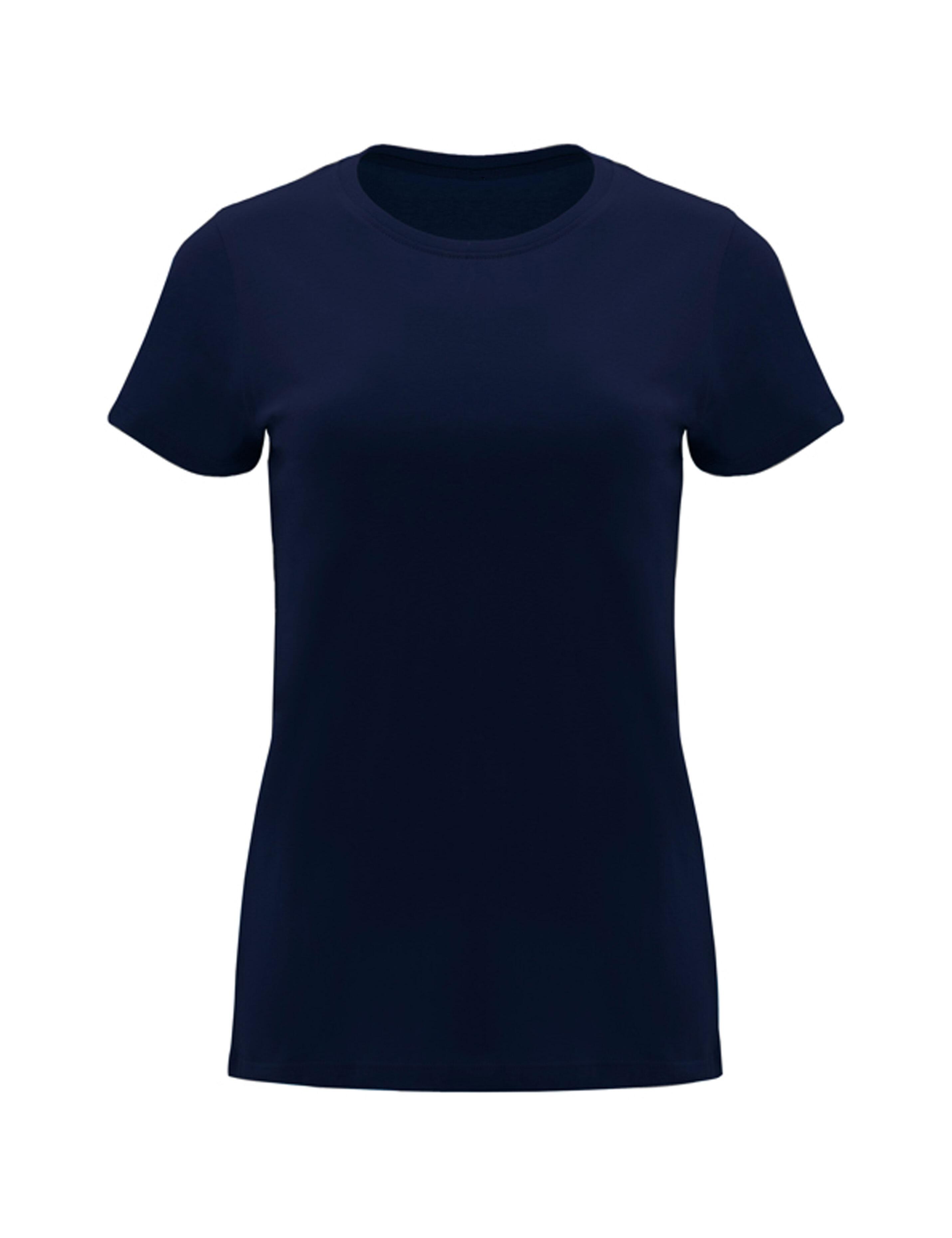 Plain navy women's T-shirt heavyweight cotton