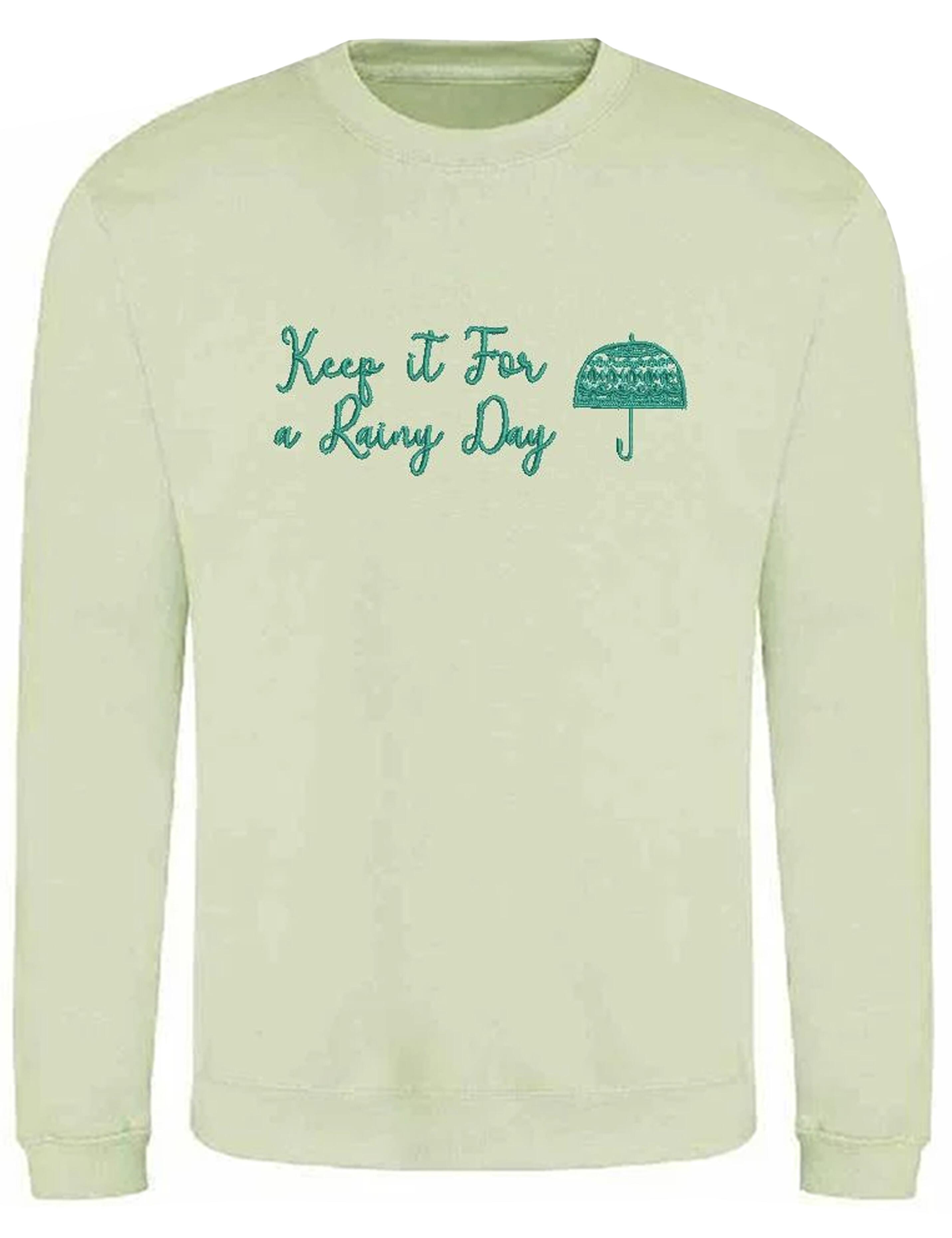 Personalised Jumpers gift with a Rainy Days design embrodered