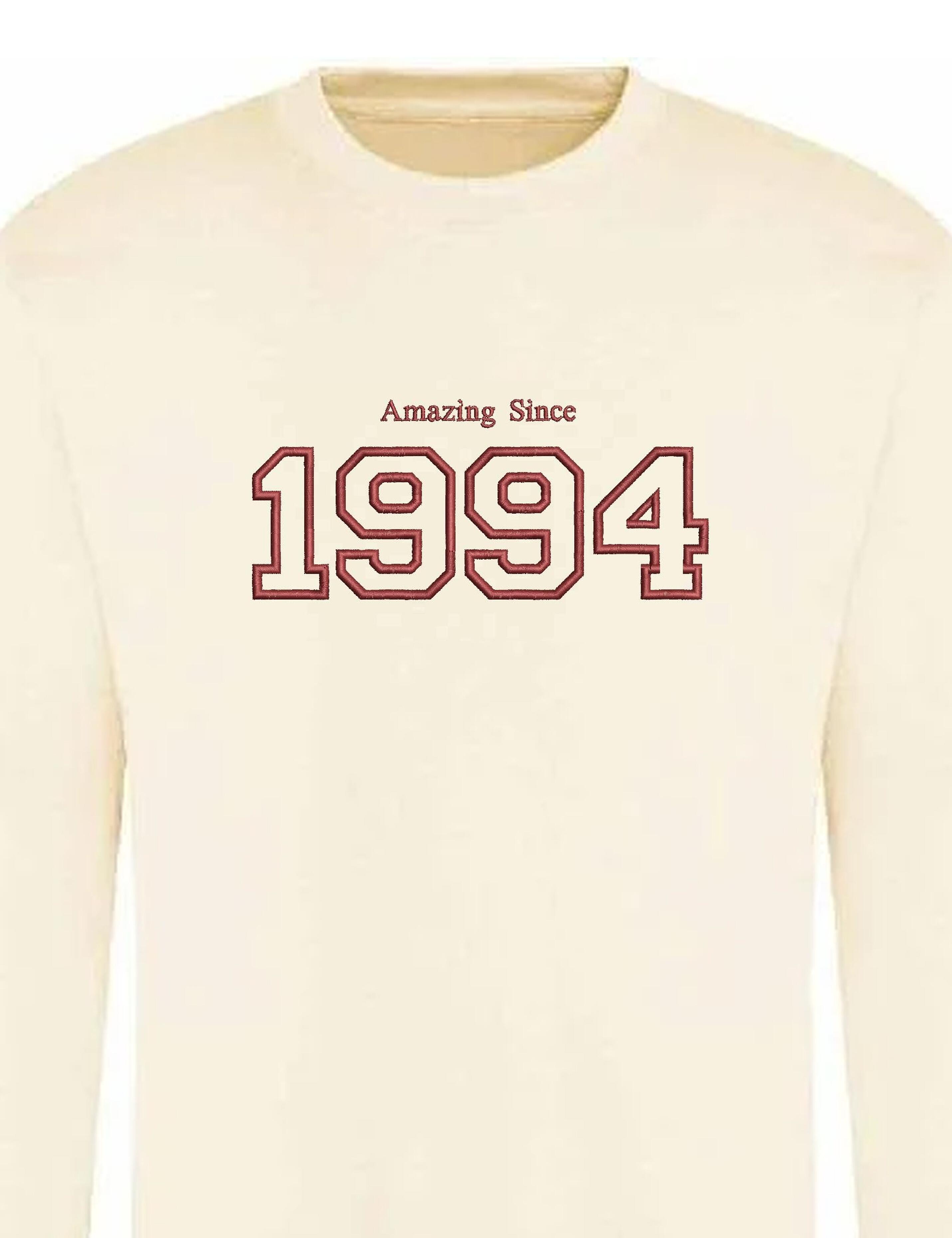 Personalised Embroidered Amazing Since.... Jumpers Vanilla