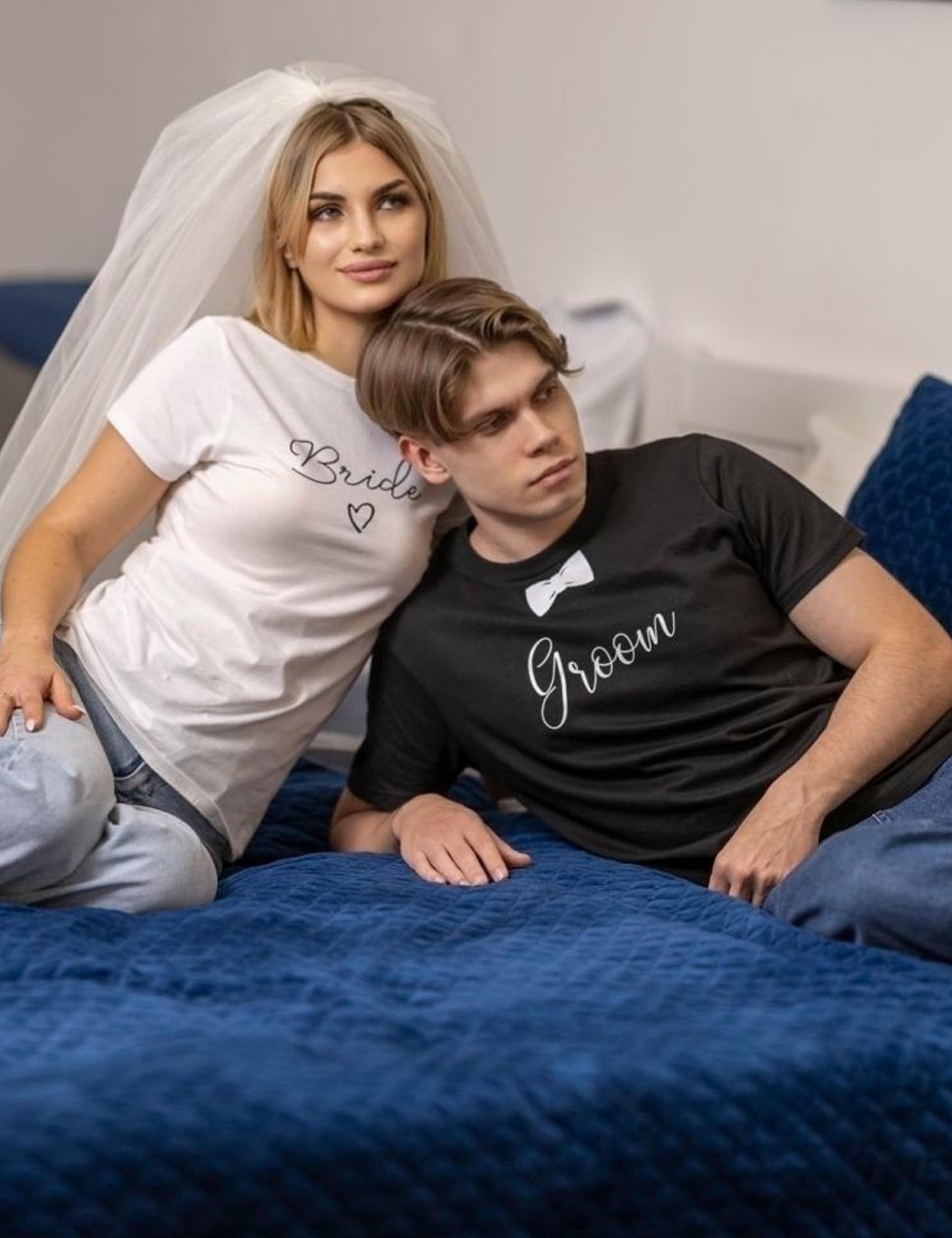 Personalised black T-shirt for groom gift