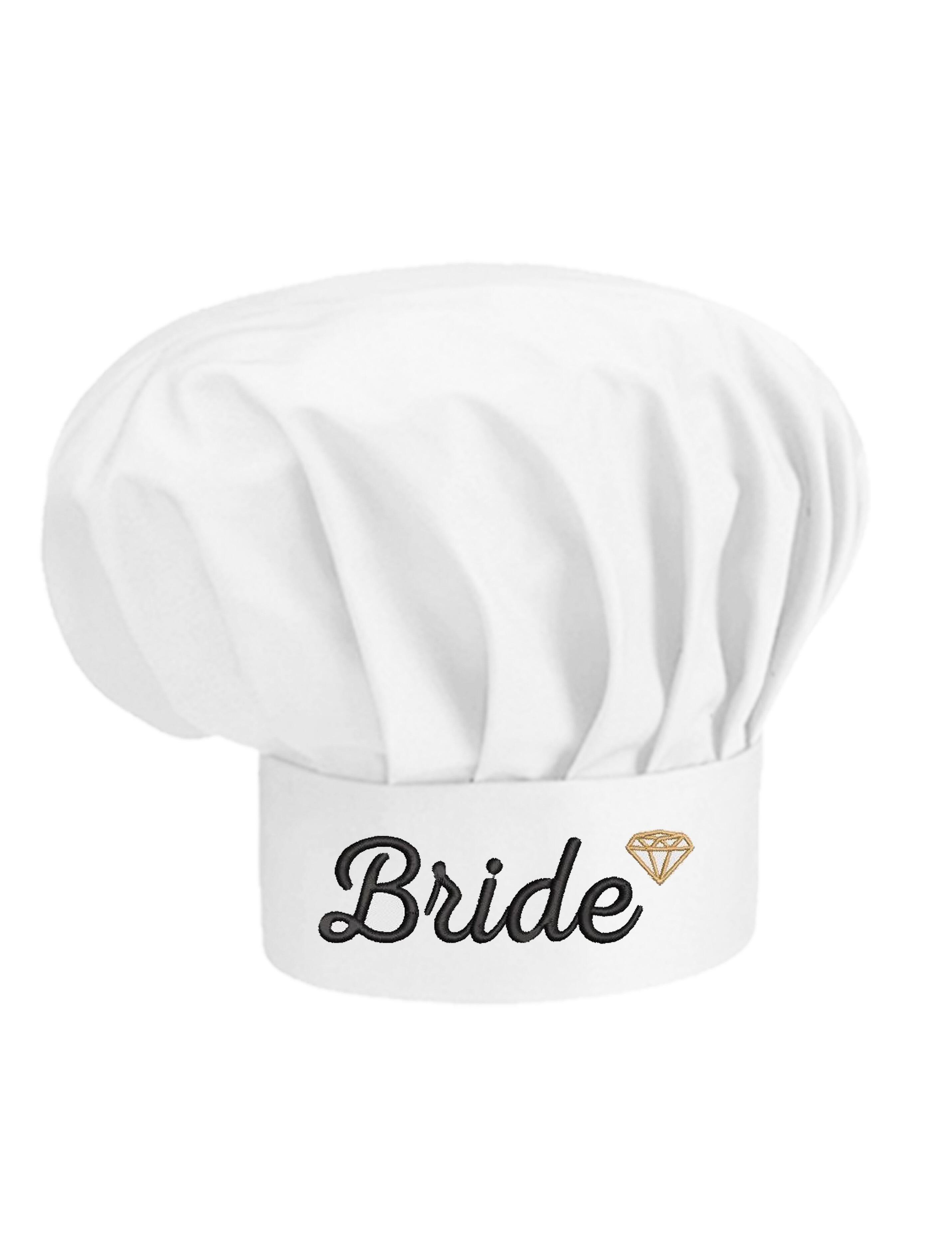Embroidered Brides Chef hat