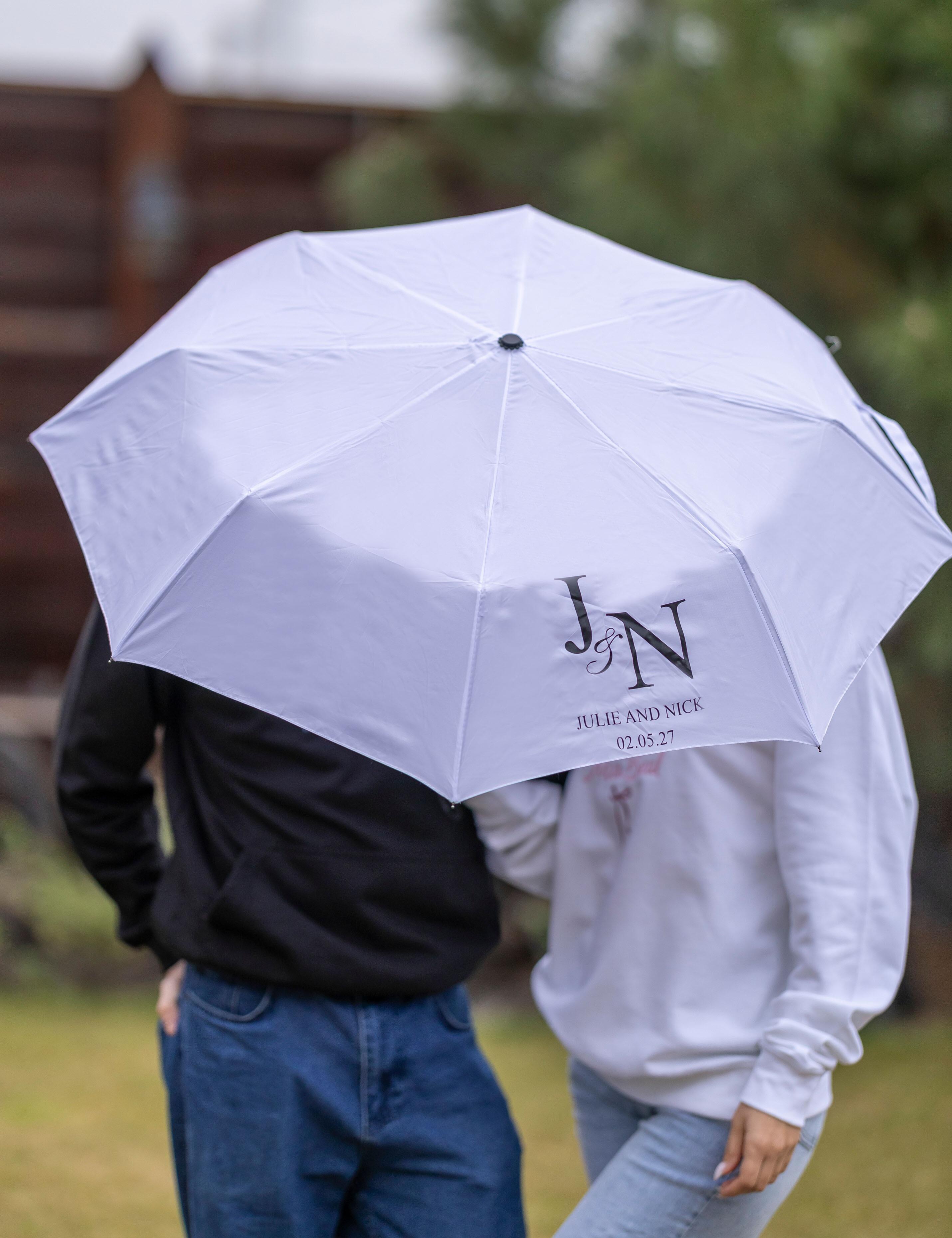 Custom  Foldable Bride's Umbrella White
