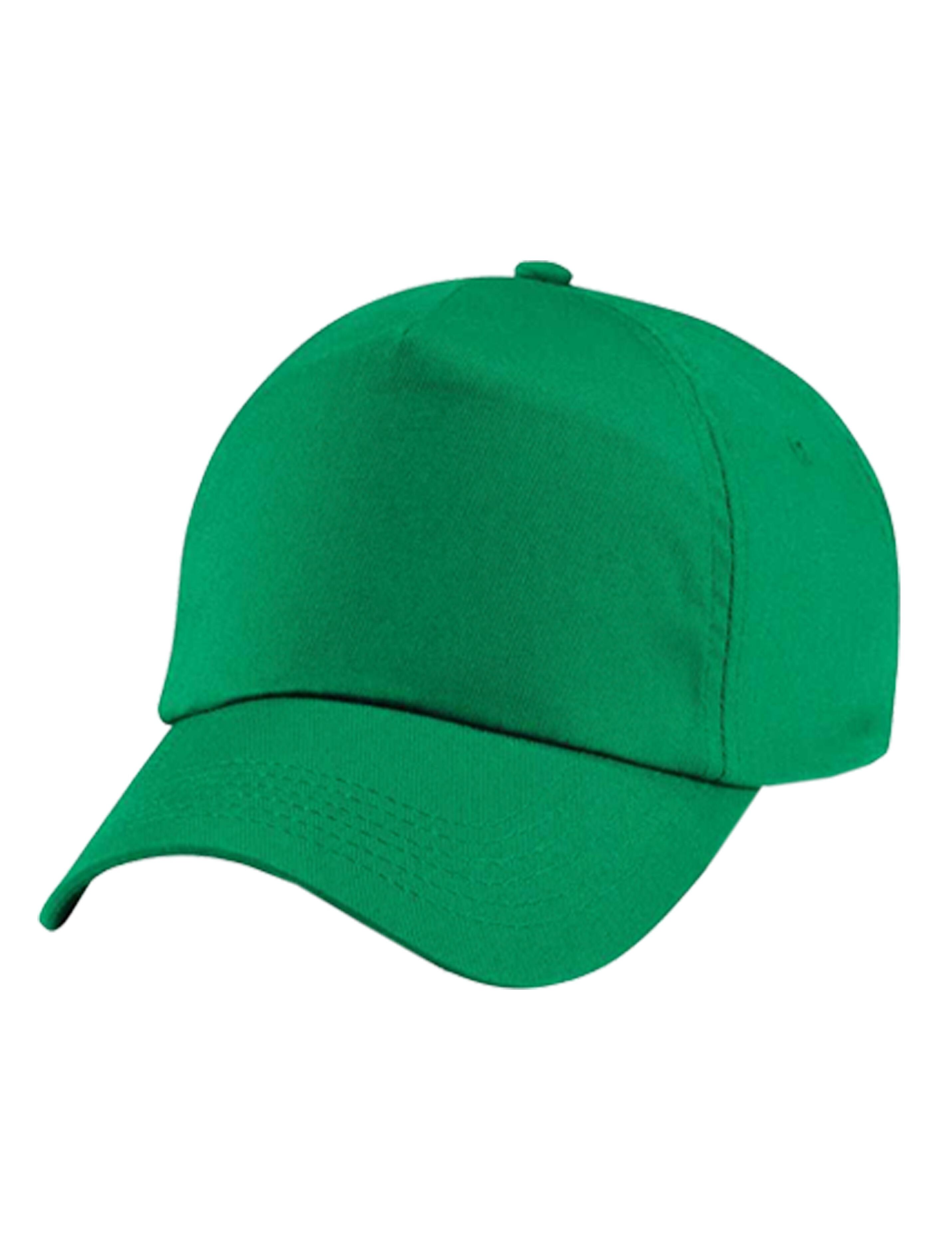 Premium Kelly Green baseball cap for embroidery or logo printing