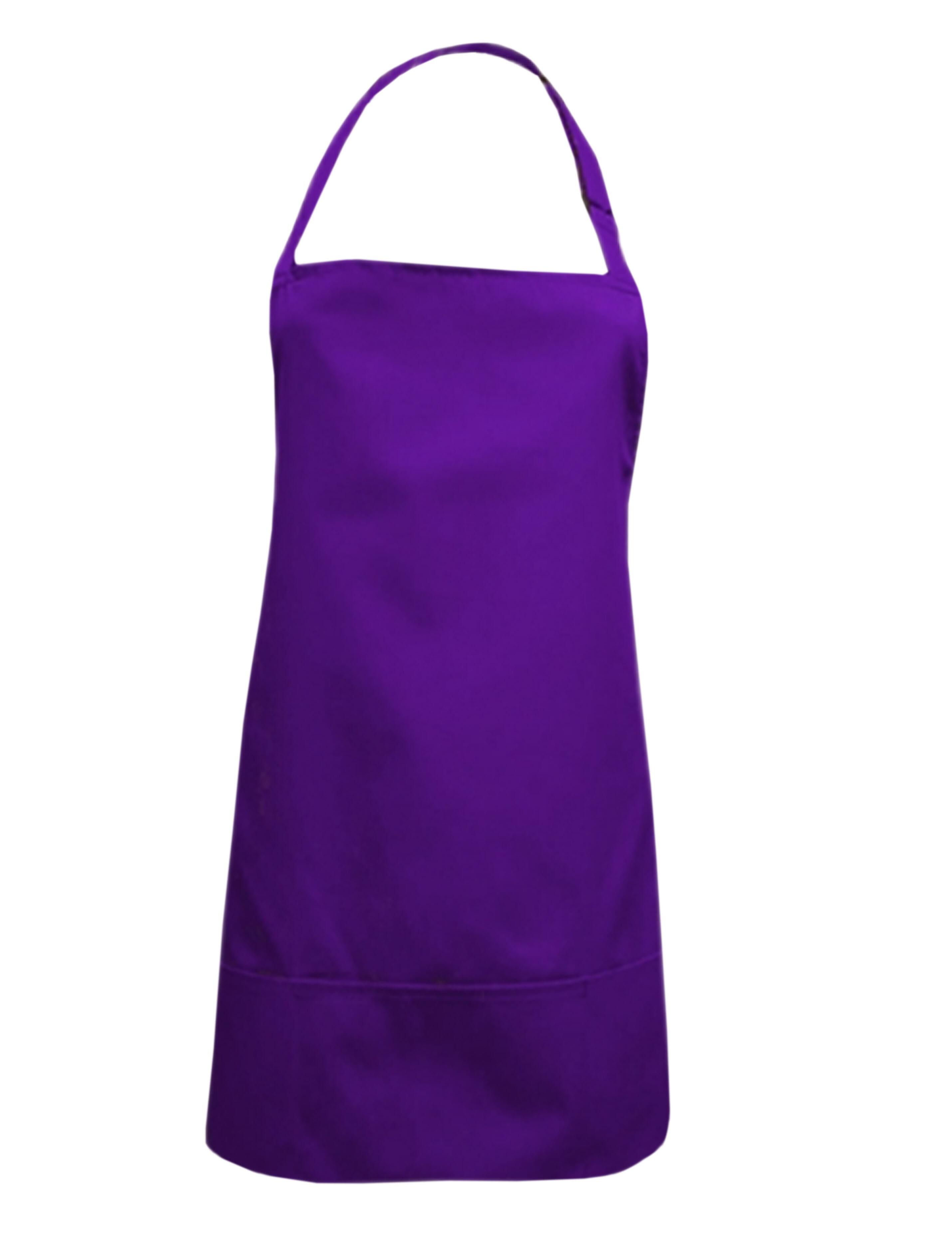 Customizable Purple bib apron with print or embroidered logo option