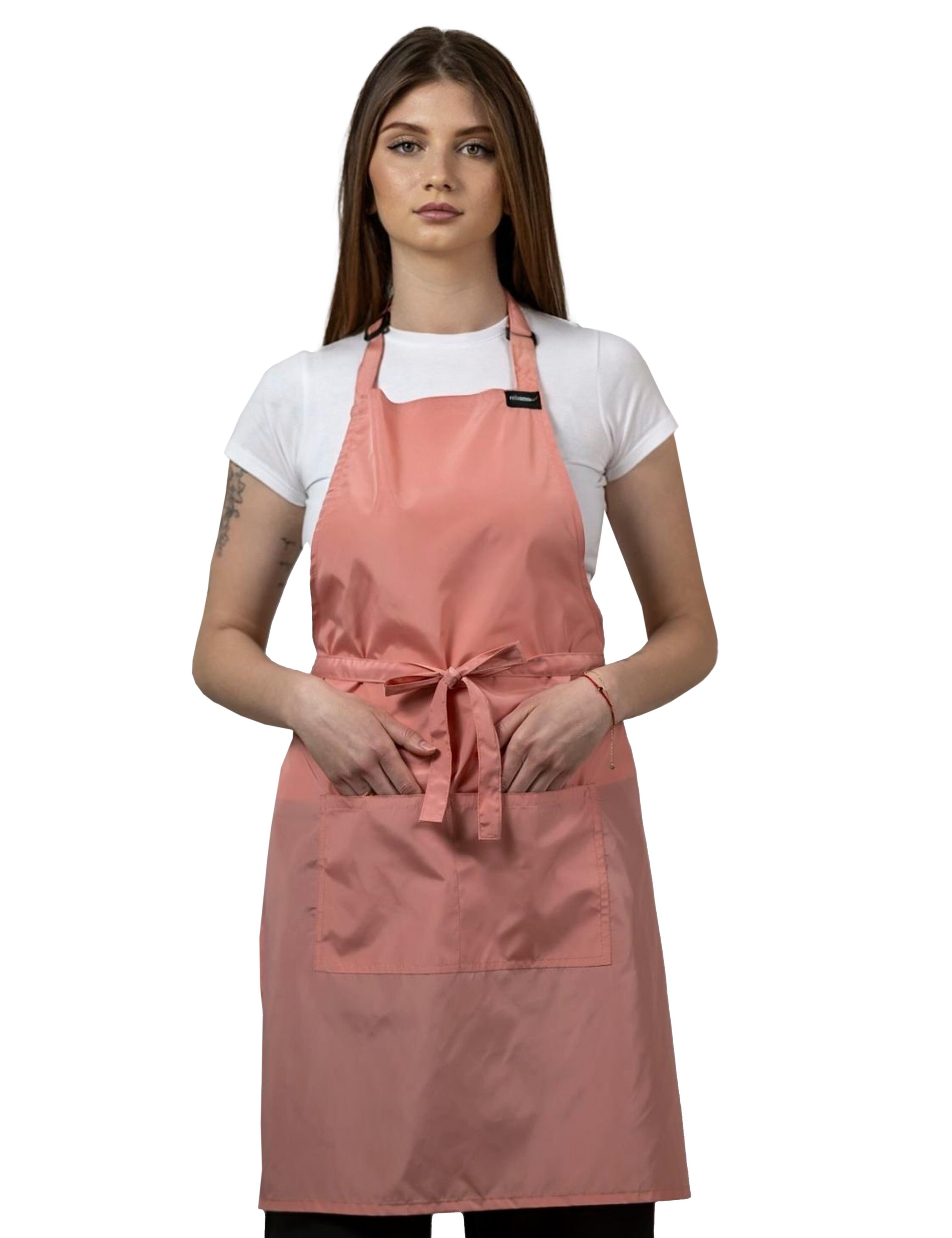 Peach Waterproof Apron Plain Printed or Embroidered