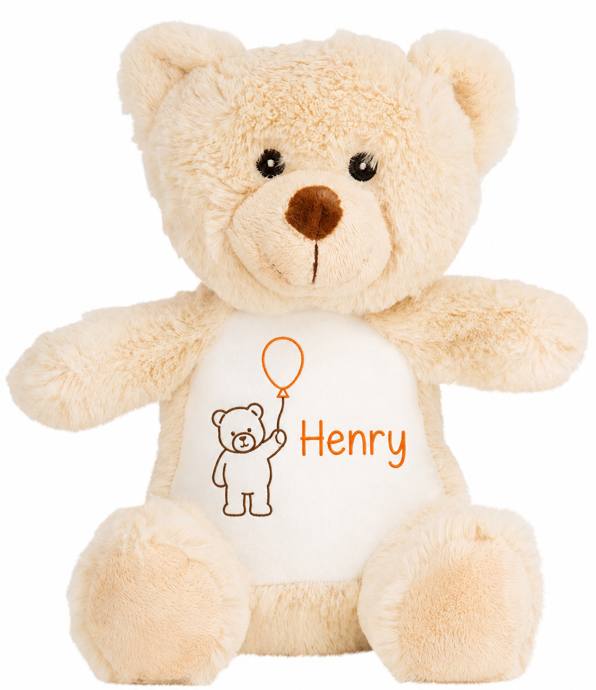 Personalised Small Teddy Bear Cream with print