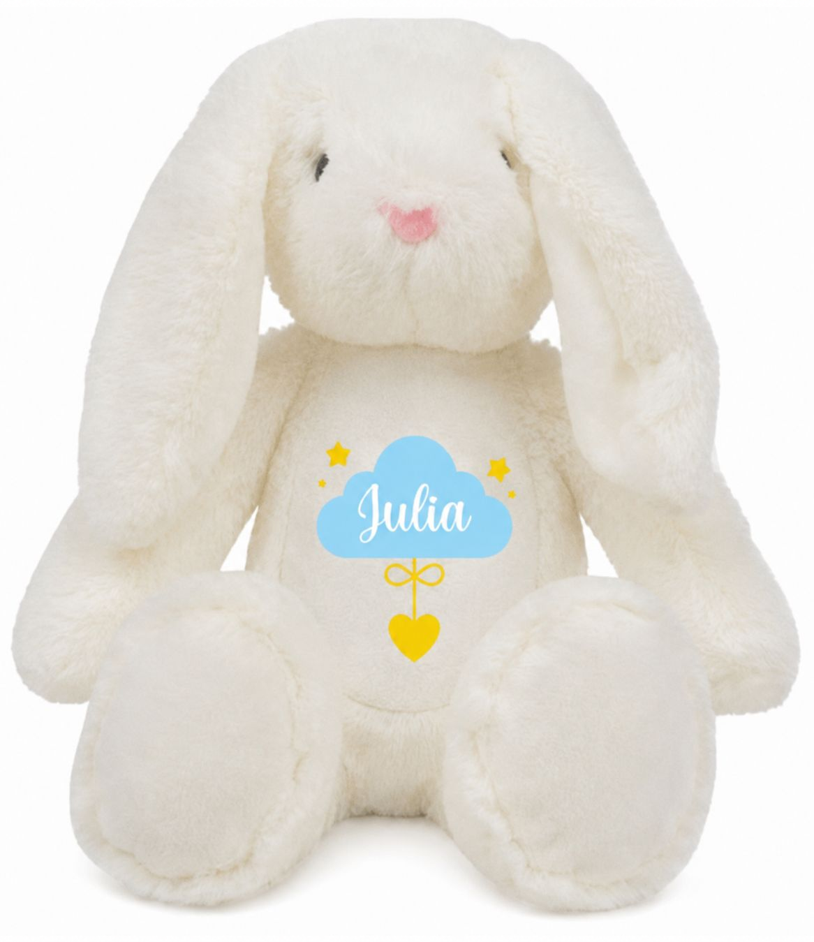 Personalised small bunny white with print