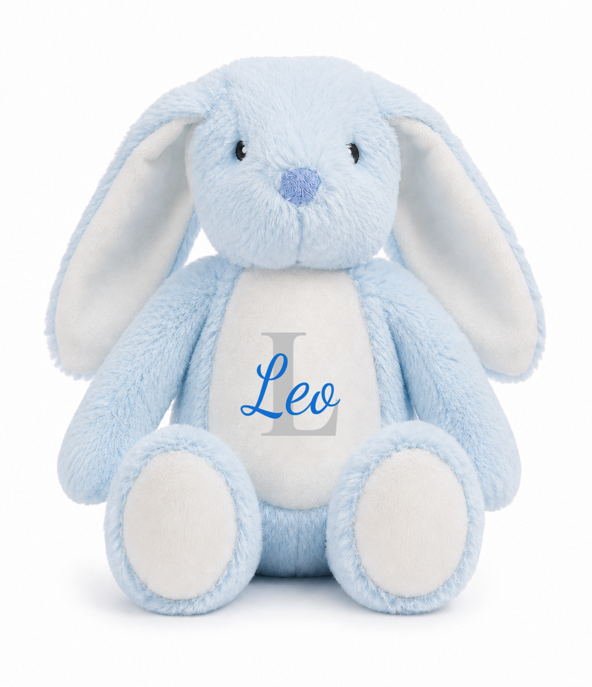 Personalised small bunny light blue with print