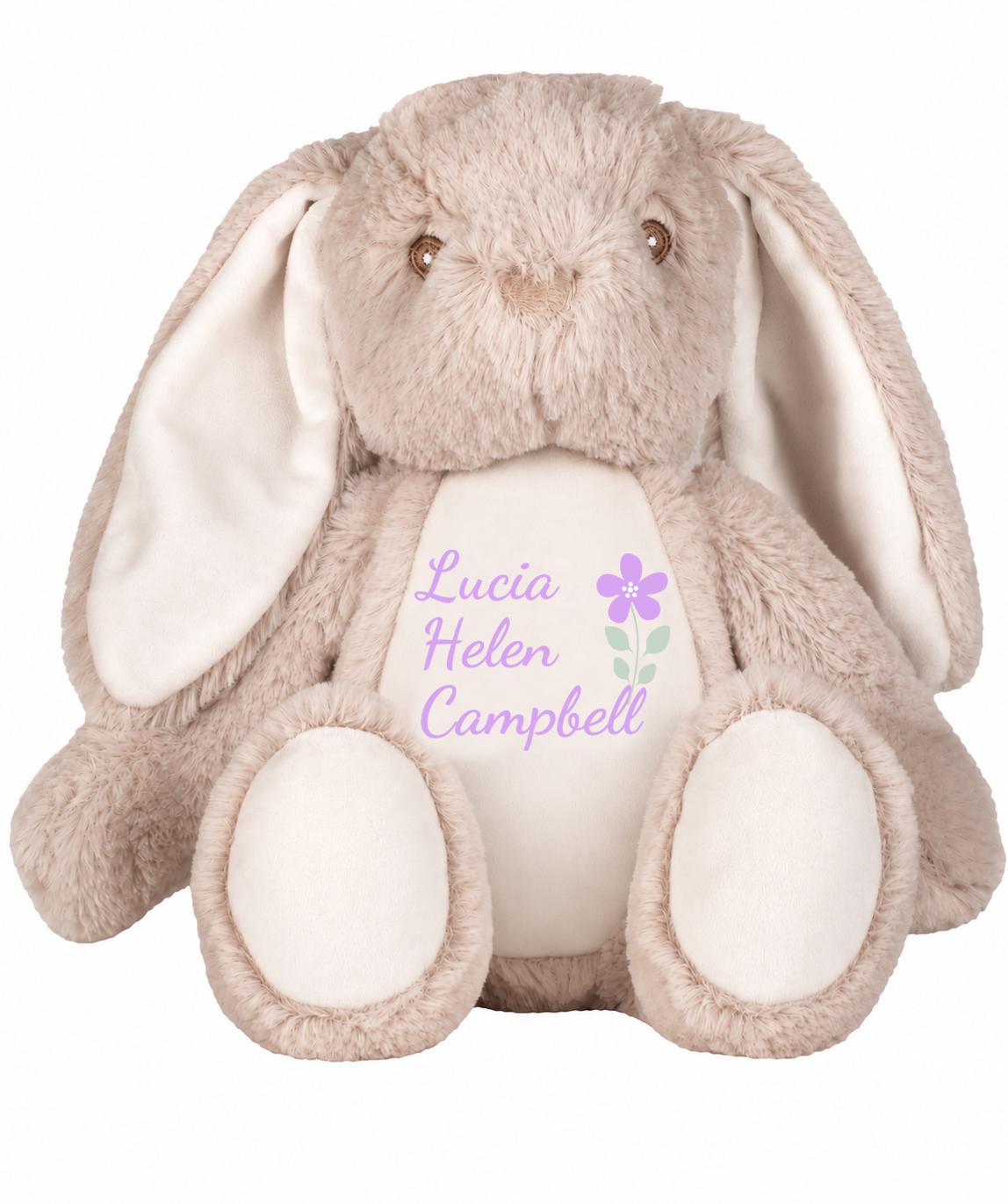Personalised small bunny brown with print