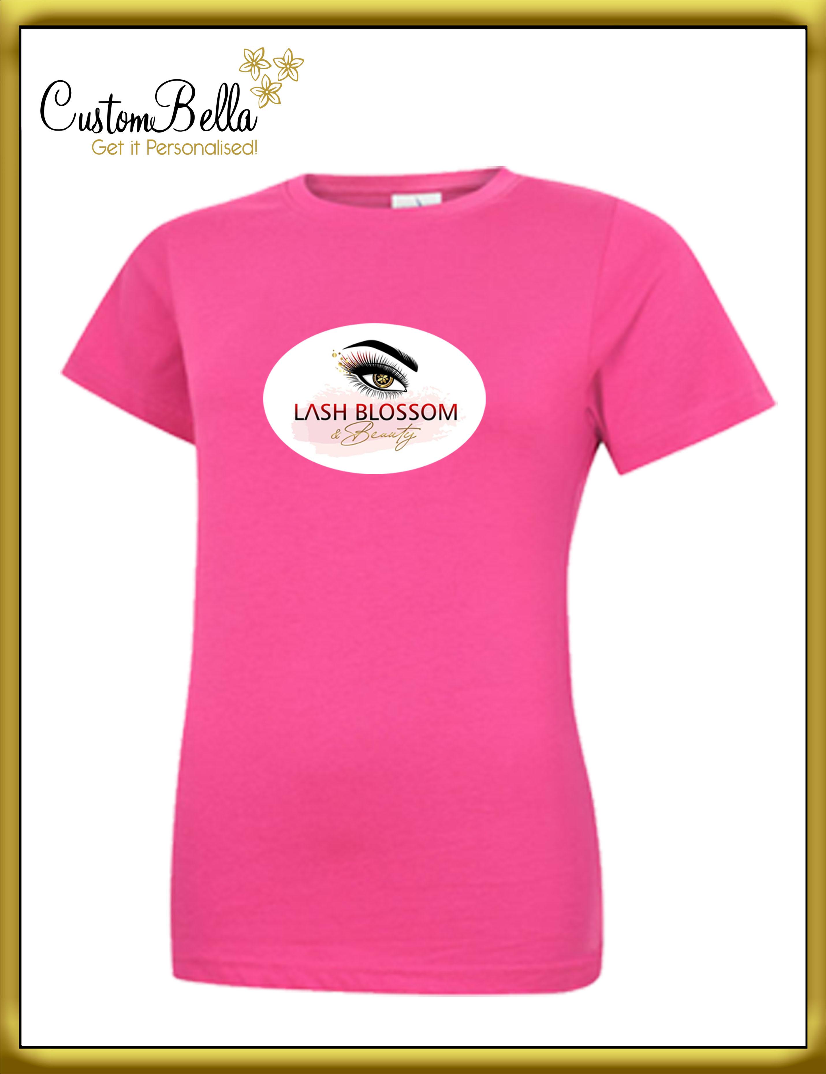 Full Colour Printed Women's T-shirt hot pink