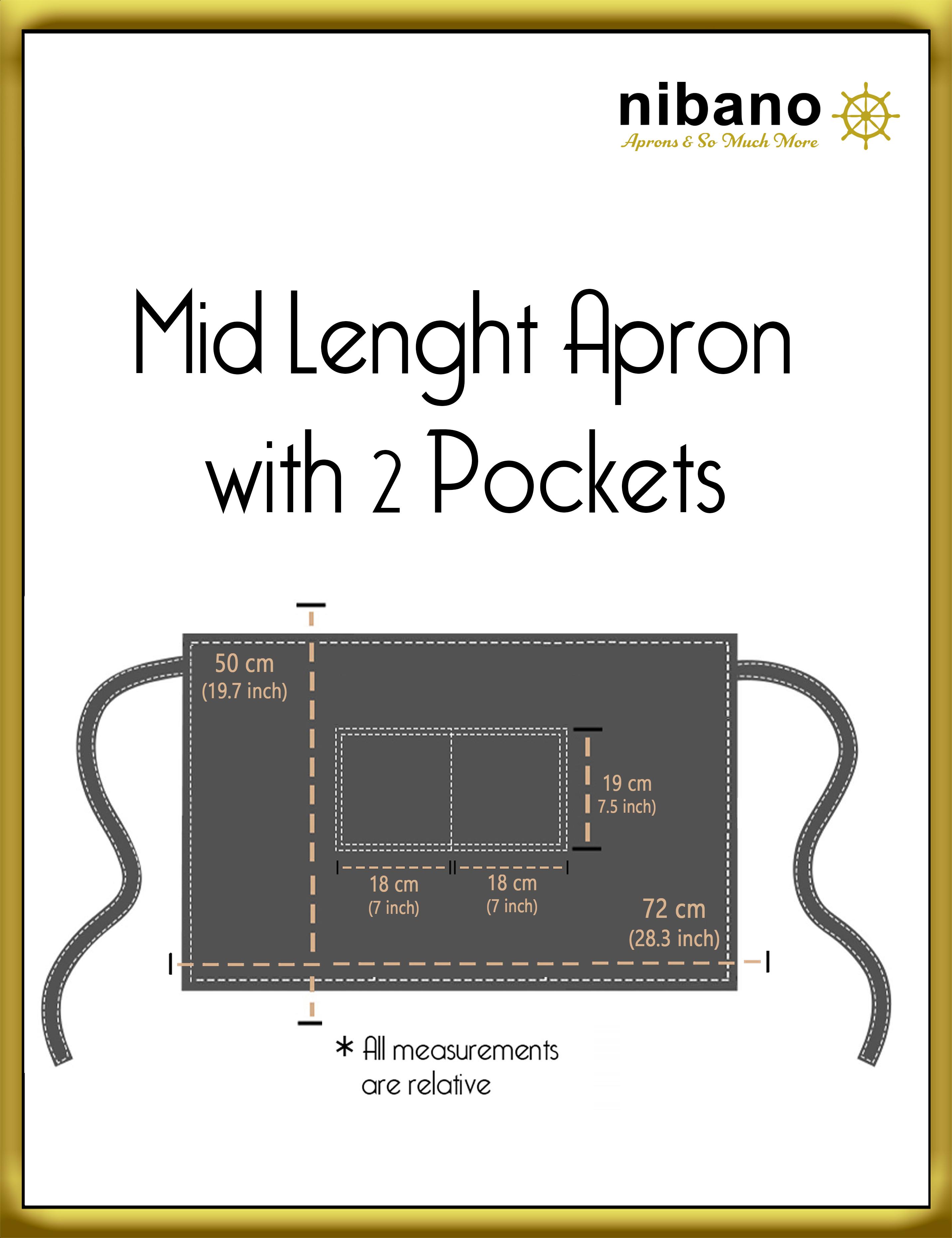 Personalised Mid length apron dimensions