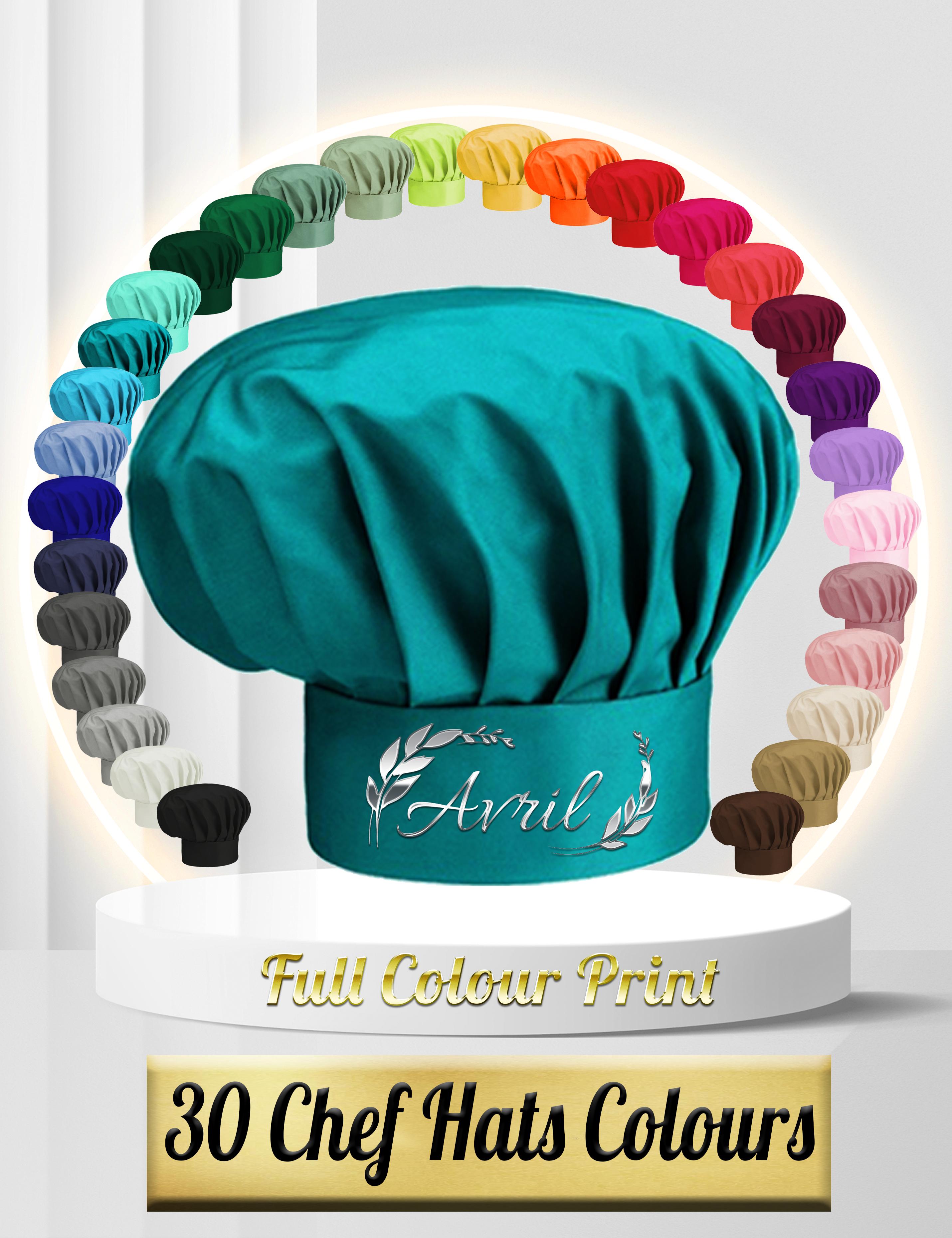 Full Colour Leaf Name Printed Chef Hat