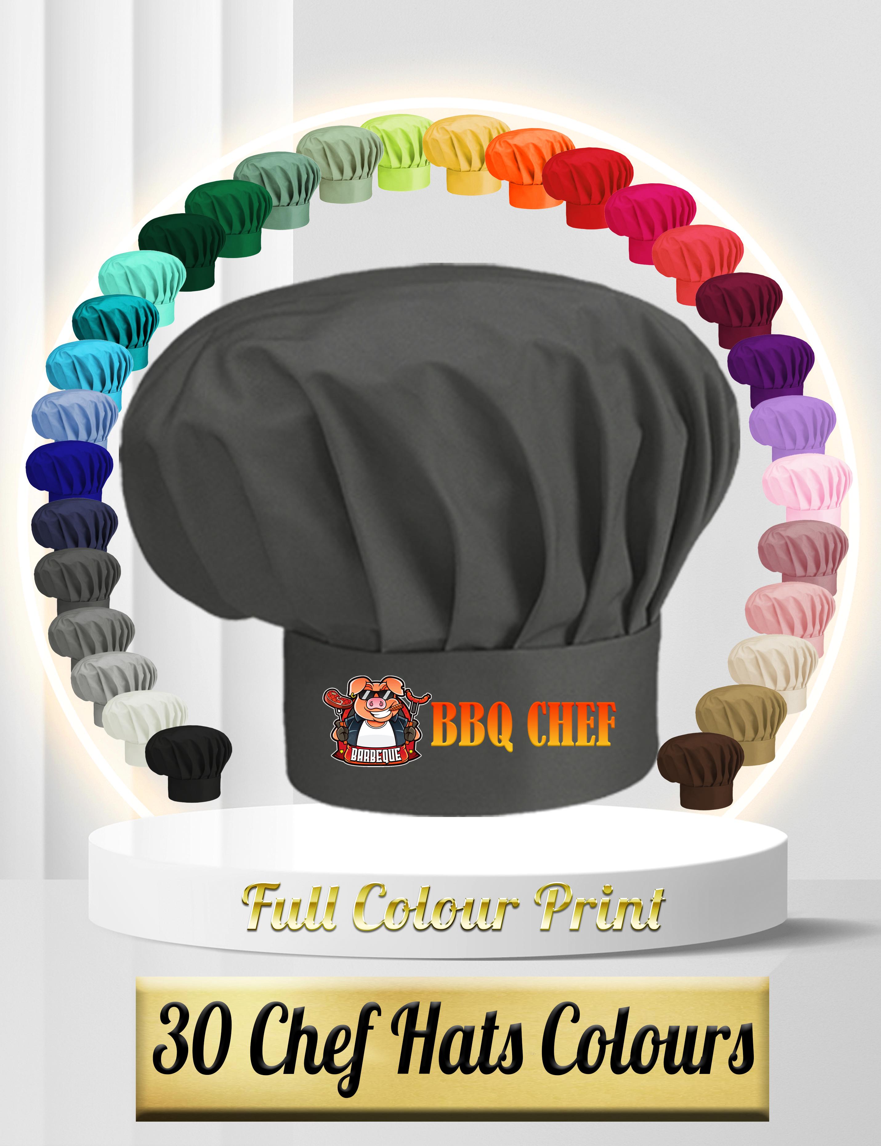 BBQ Chef Printed Chef hat fastening with hoops and loops