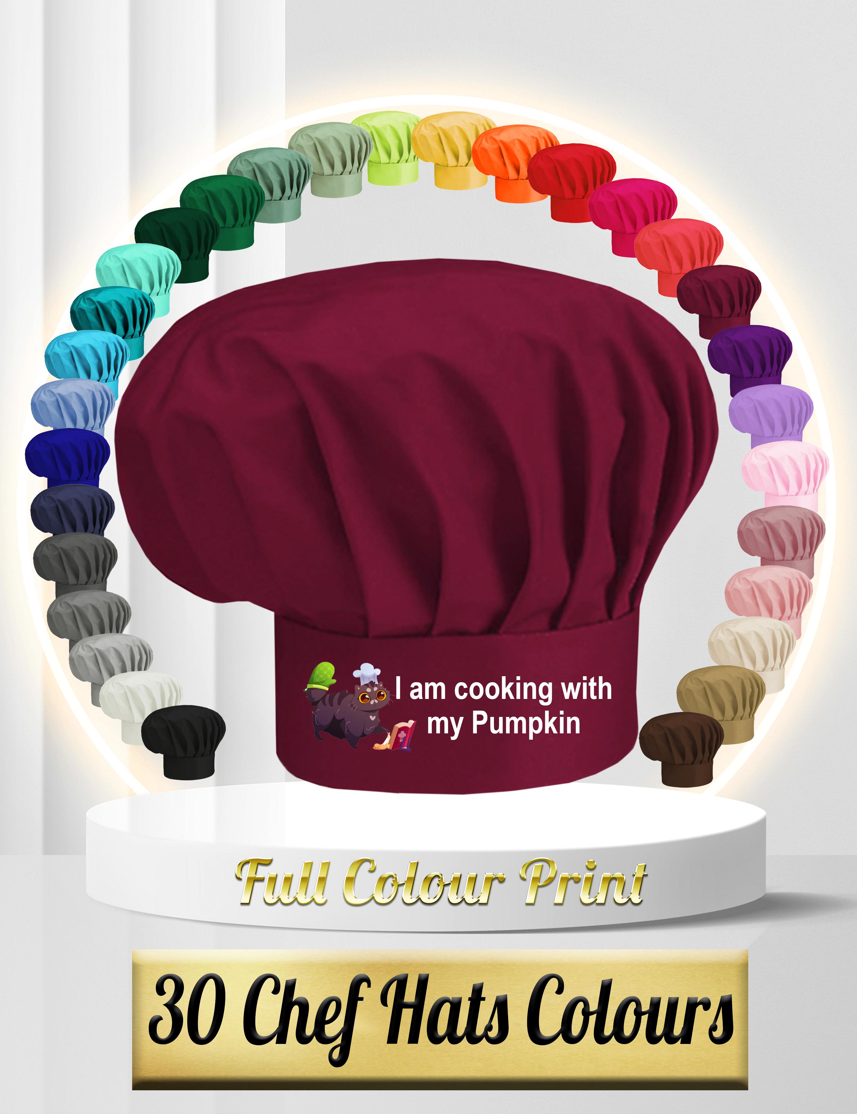 Cat's design Printed Chef Hat