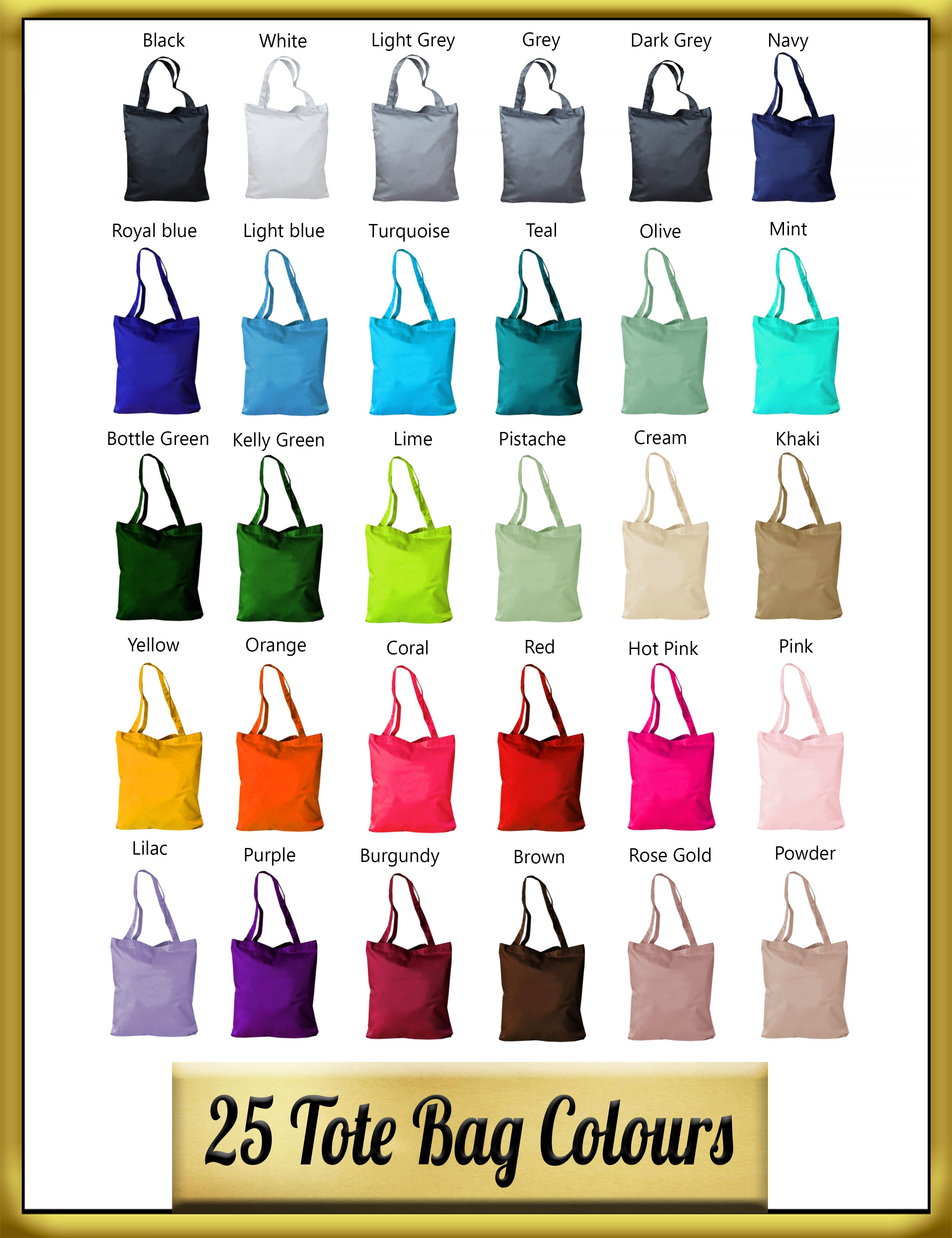 Valentine Personalised Tote Bag colours