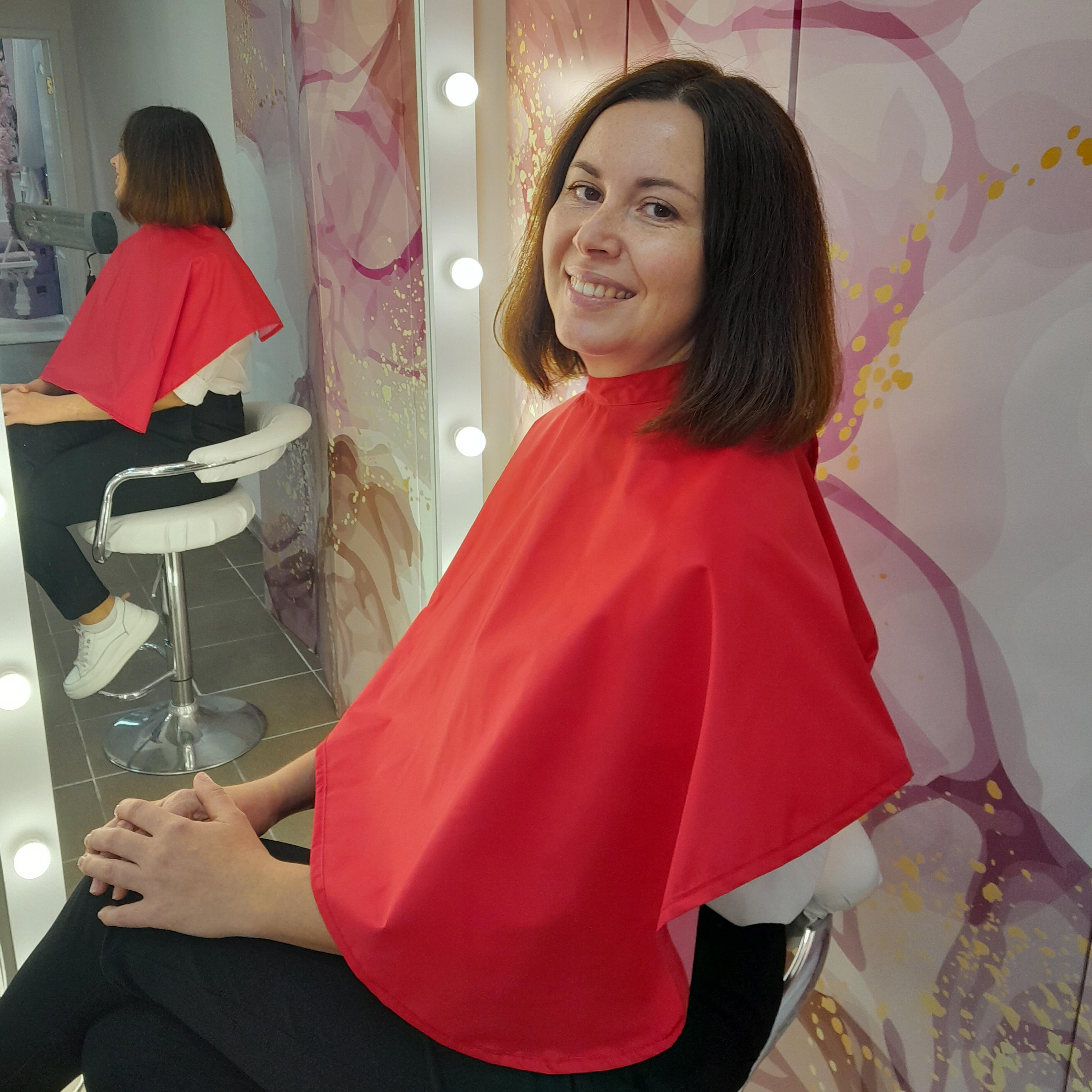 Custom Waterproof Makeup Cape Red