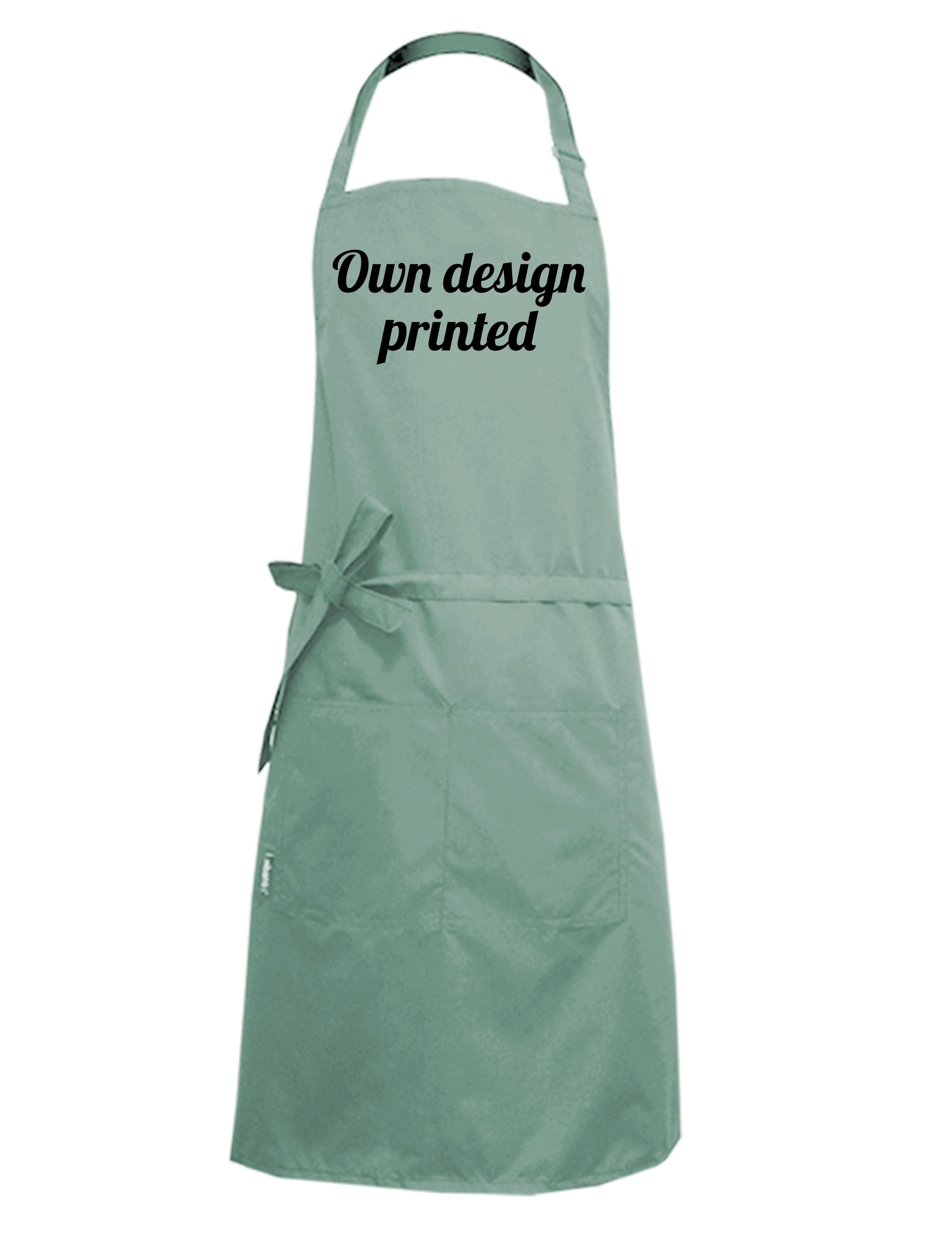 Personalised Waterproof Hairdressing Apron Sage with print