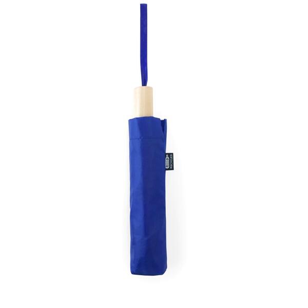 Personalised Recycled Foldable Umbrella Royal Blue with name or logo printed