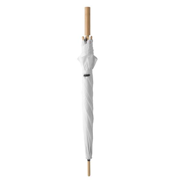 Personalised Recycled bamboo Umbrella white with name or logo