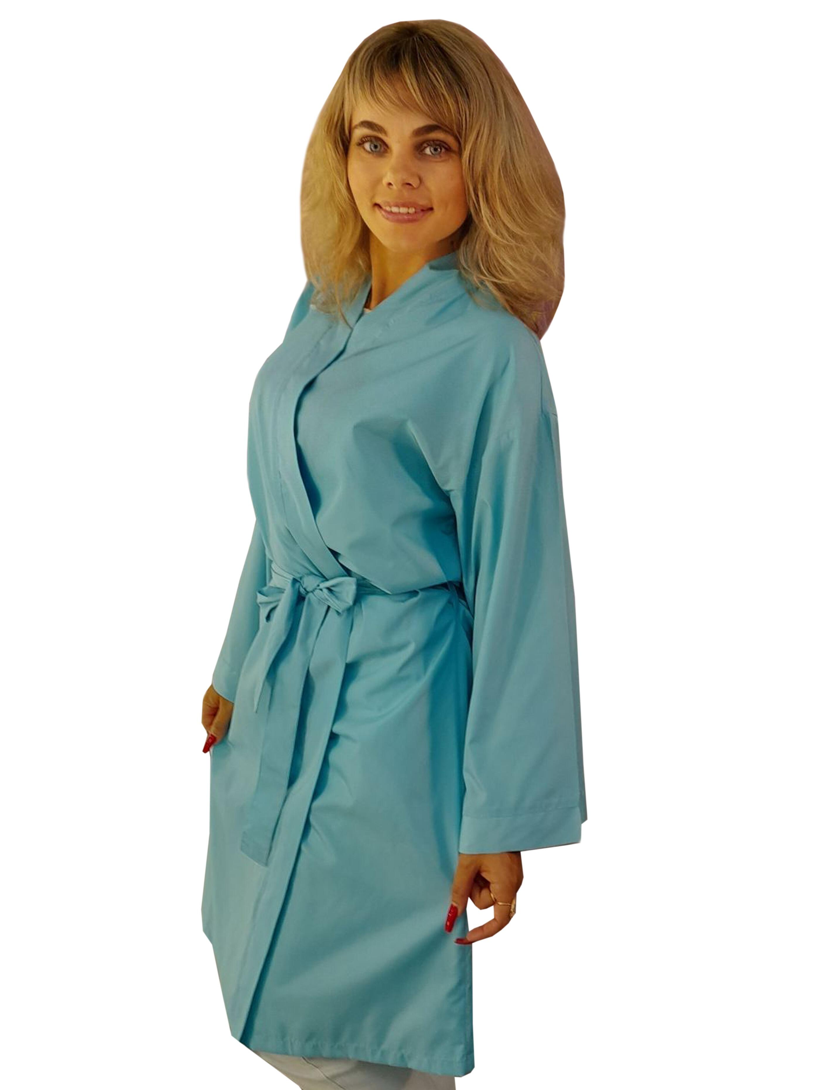 Hairdressing Kimono Gown Aqua Blue