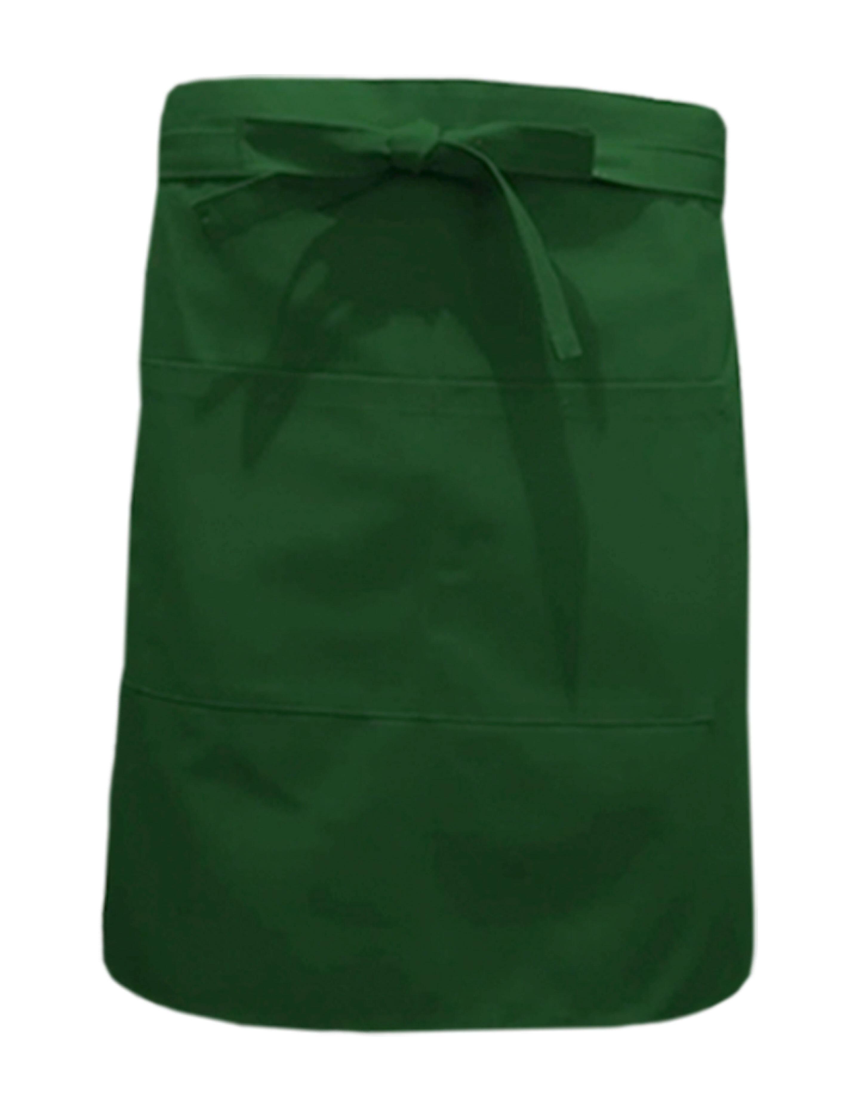 Nibano Mid Length Waist Apron with pockets Kelly Green