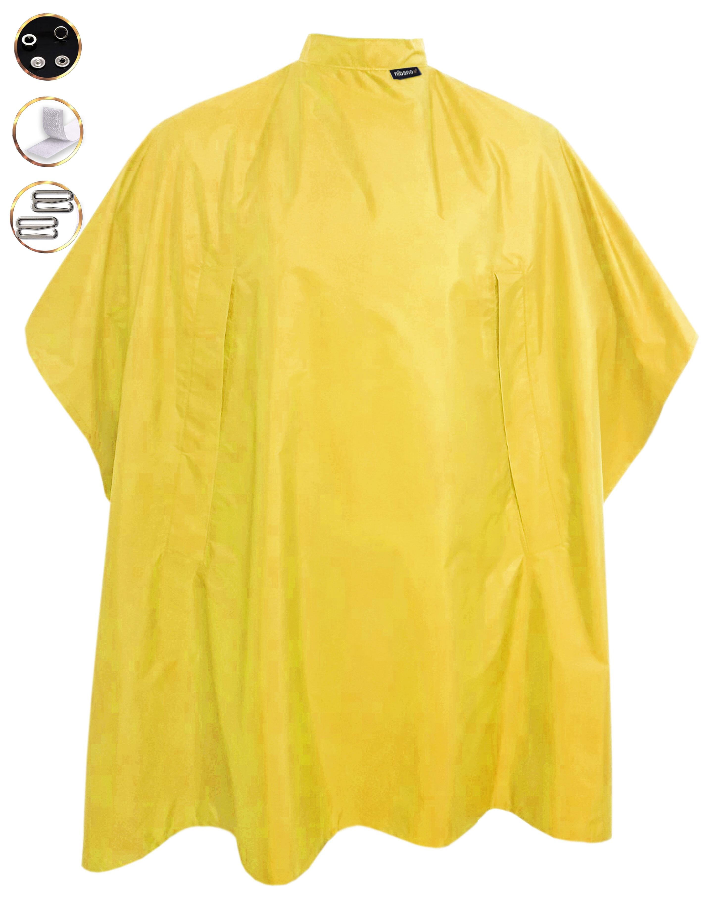 Nibano Hairdressing gown with hand slits yellow