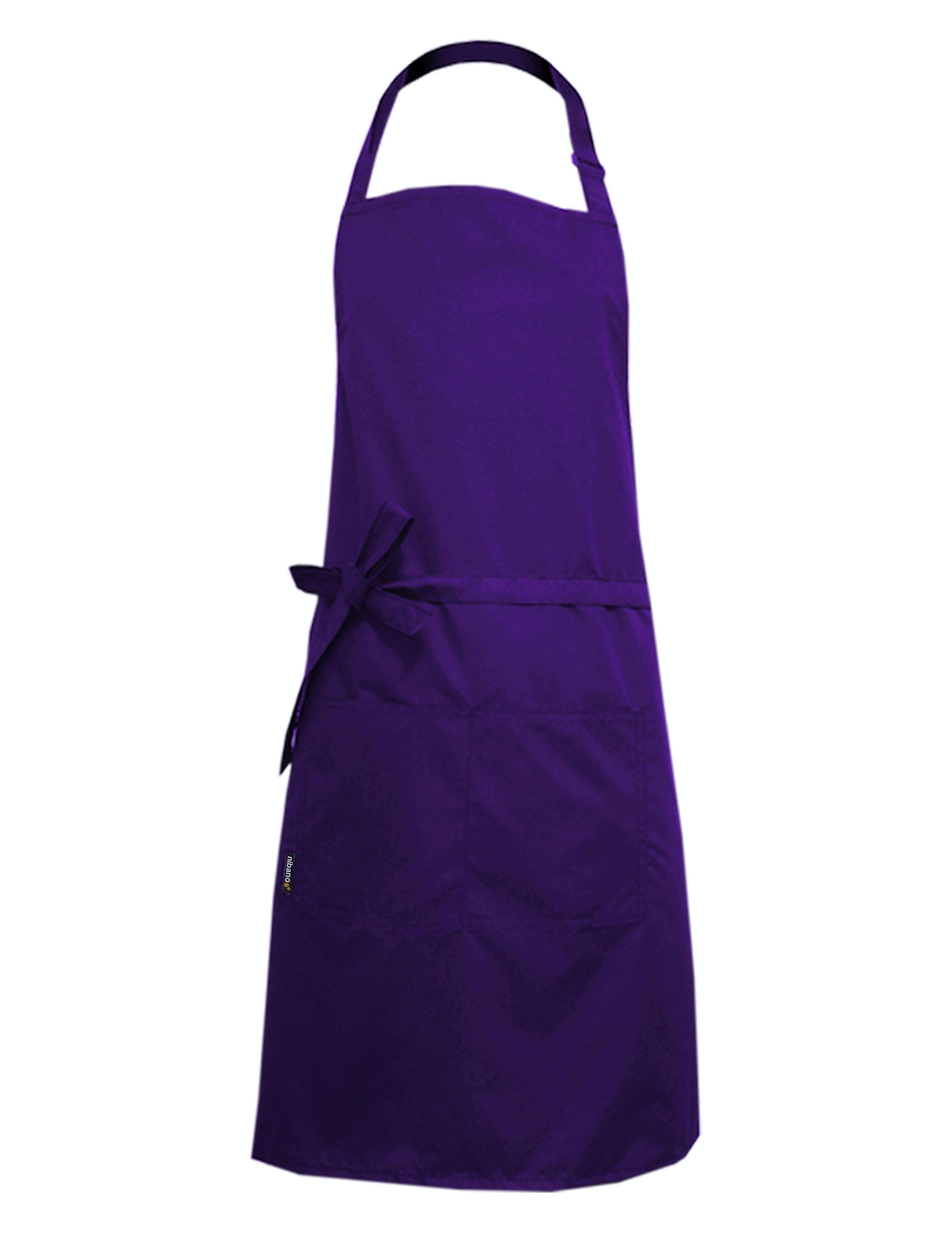 Nibano waterproof hair and beauty salon apron purple