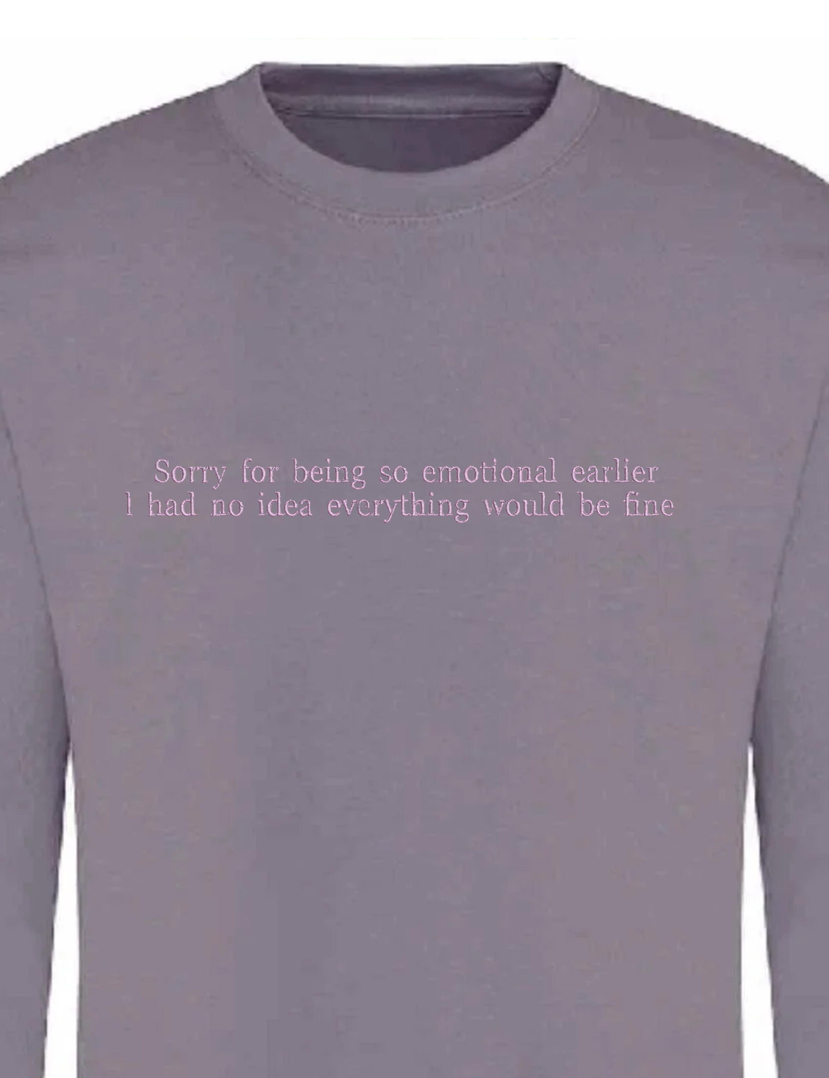 Personalised Embroidered Emotional Jumper Lilac