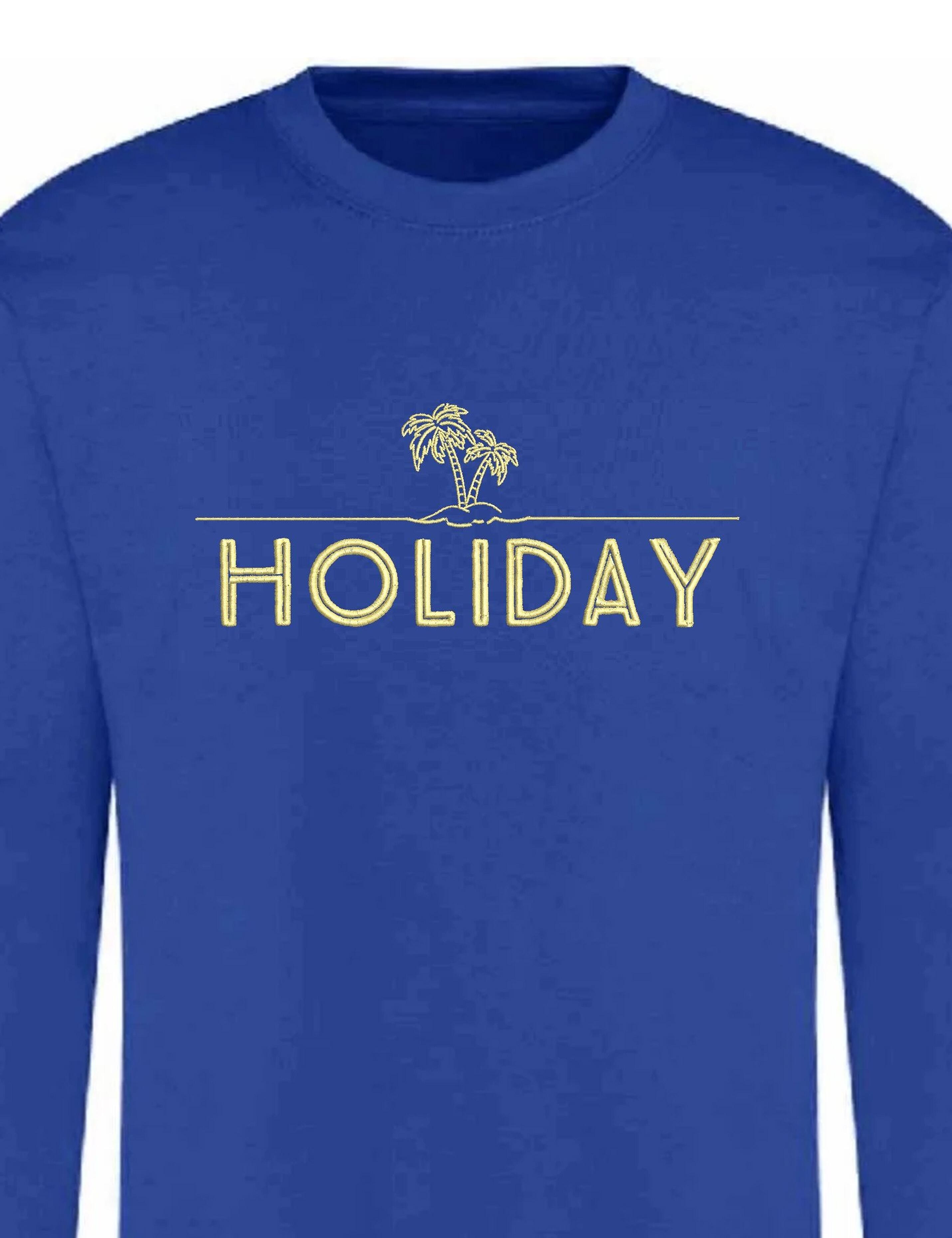 Personalised Embroidered Holiday Jumpers Royal Blue