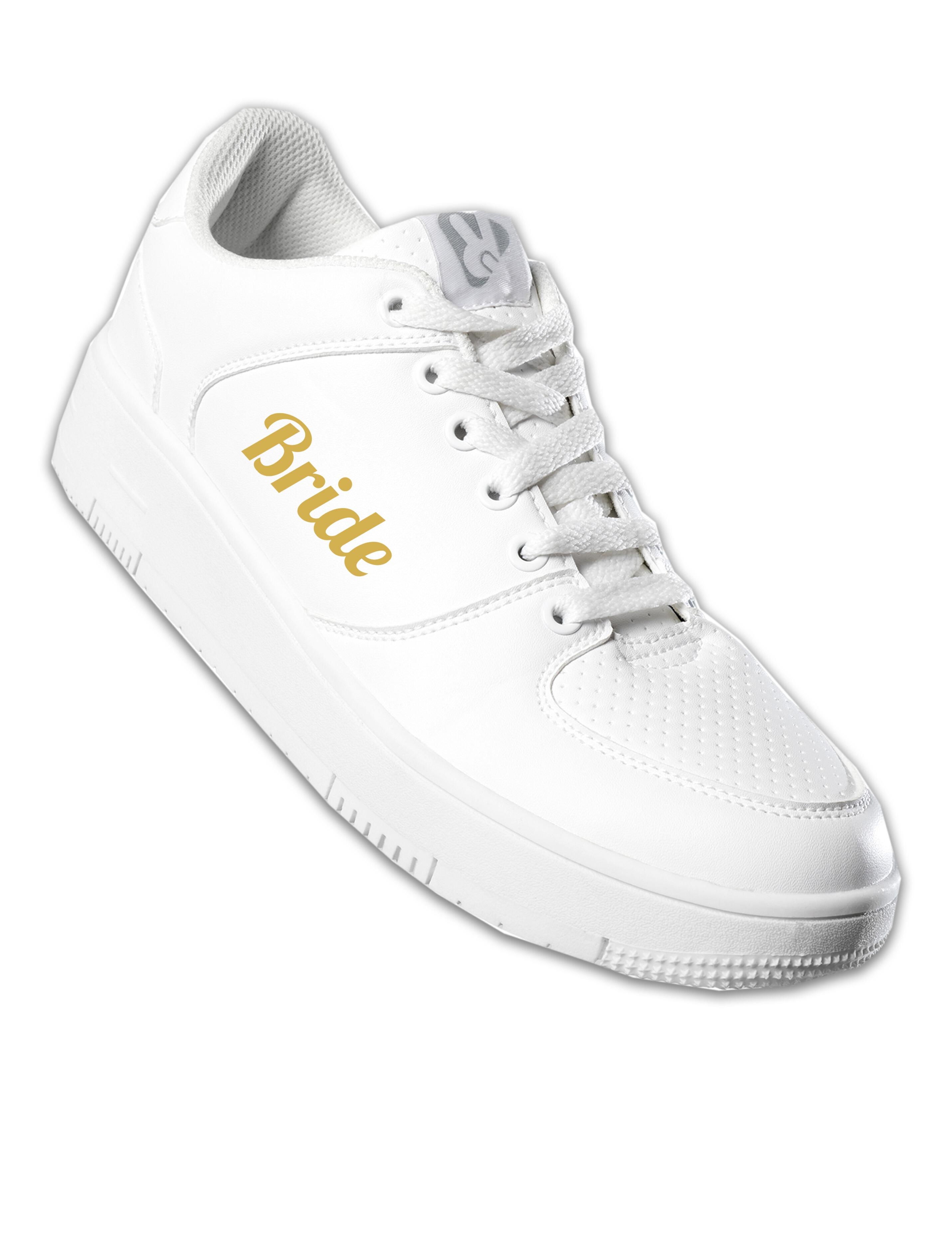 Personalised Printed bridal sneakers white