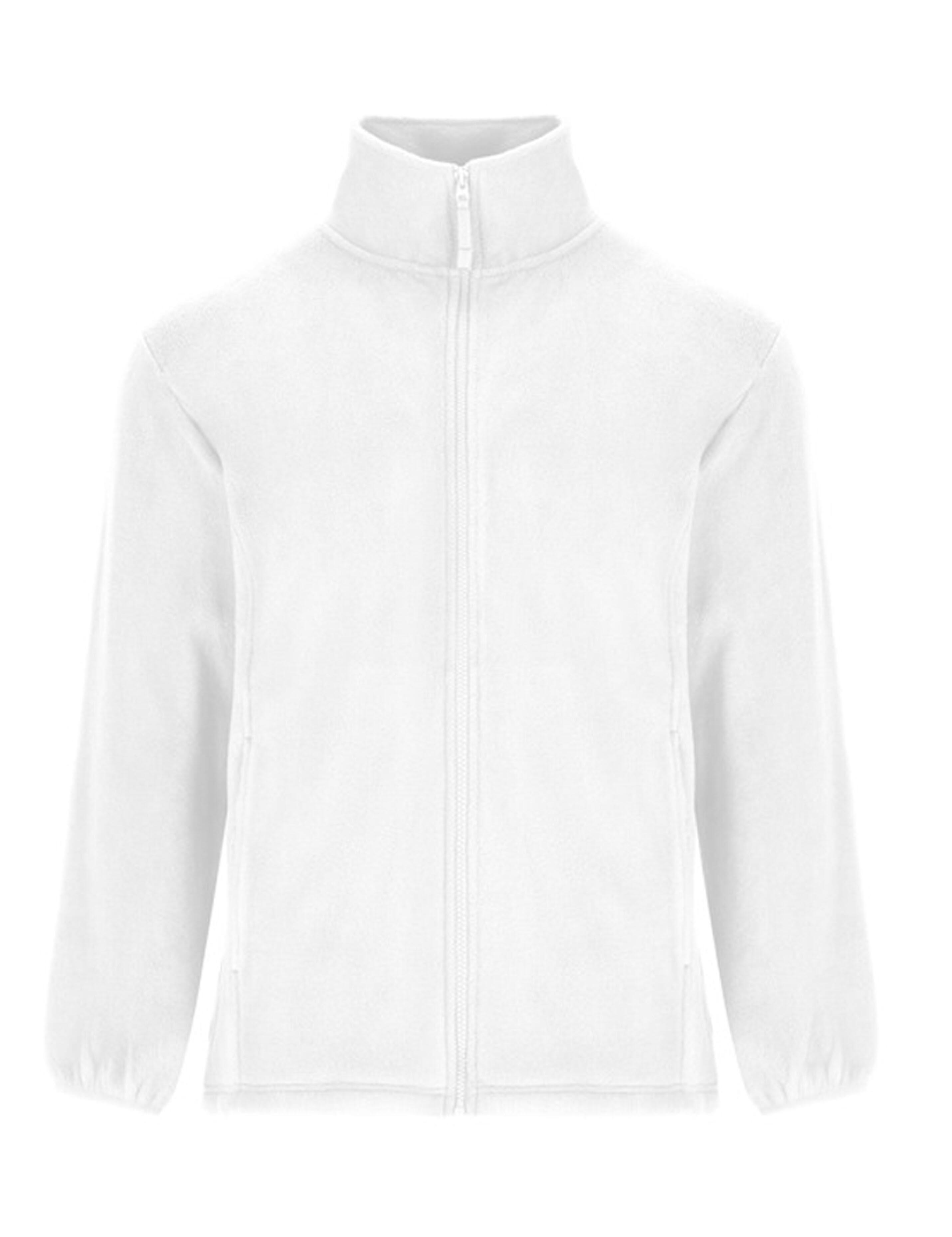 White fleece jacket plain or embroidered