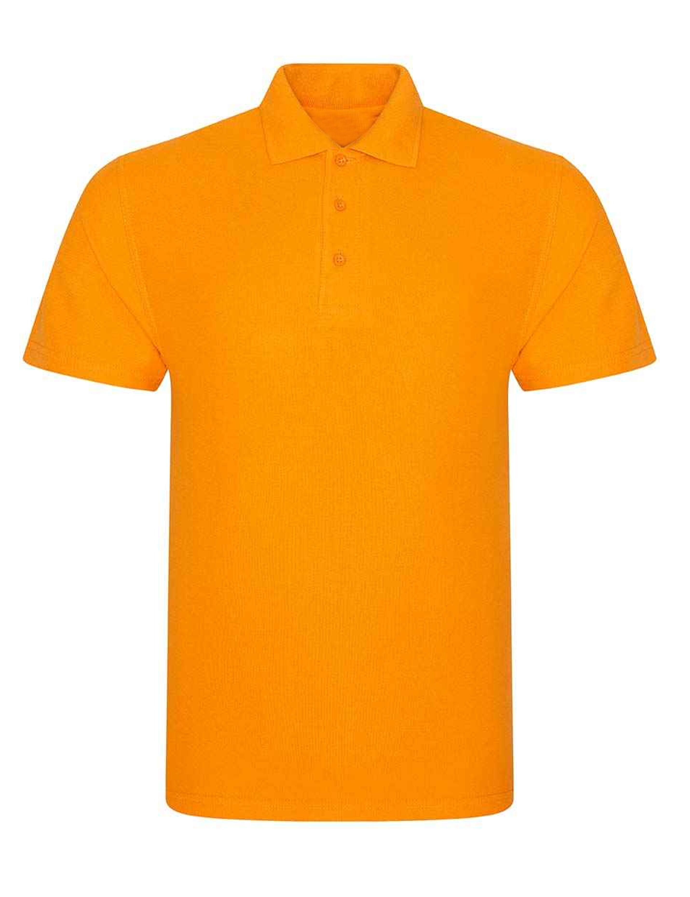 Customizable Orange polycotton polo shirt for branding or uniform