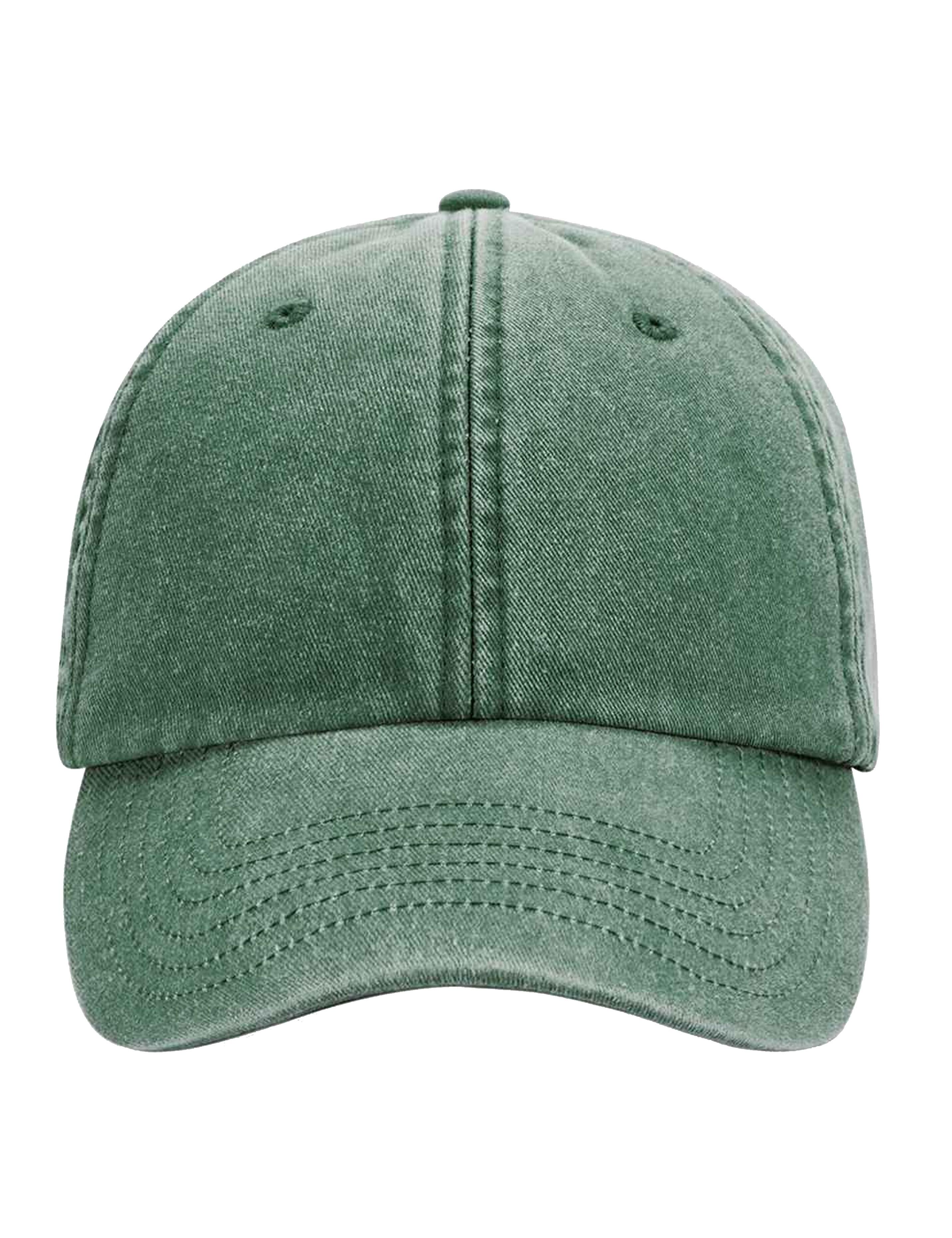 Bottle green vintage cap customizable with print or embroidery