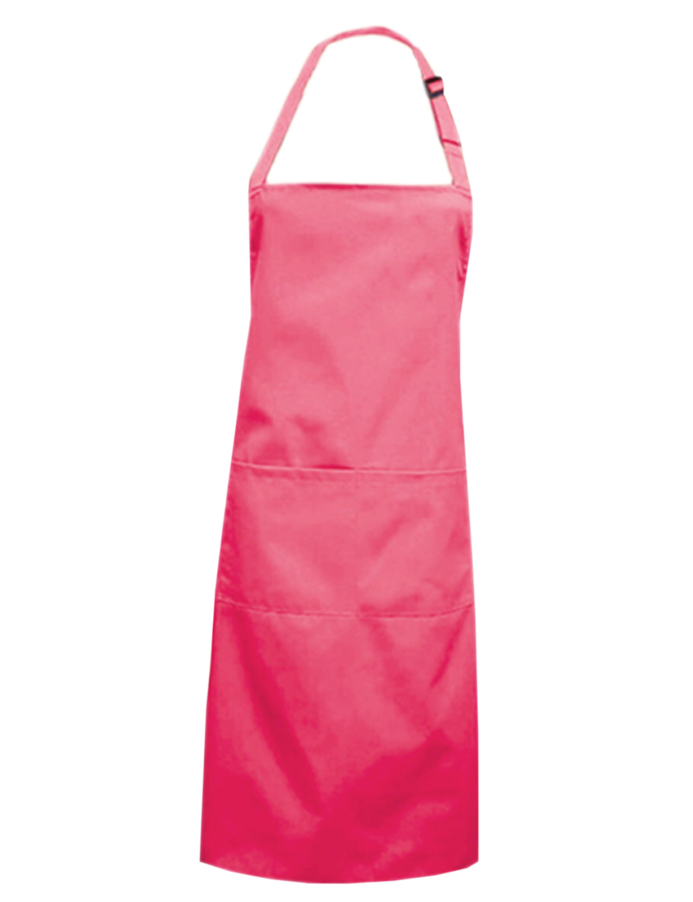 Comfortable plus size coral bib apron for everyday workwear