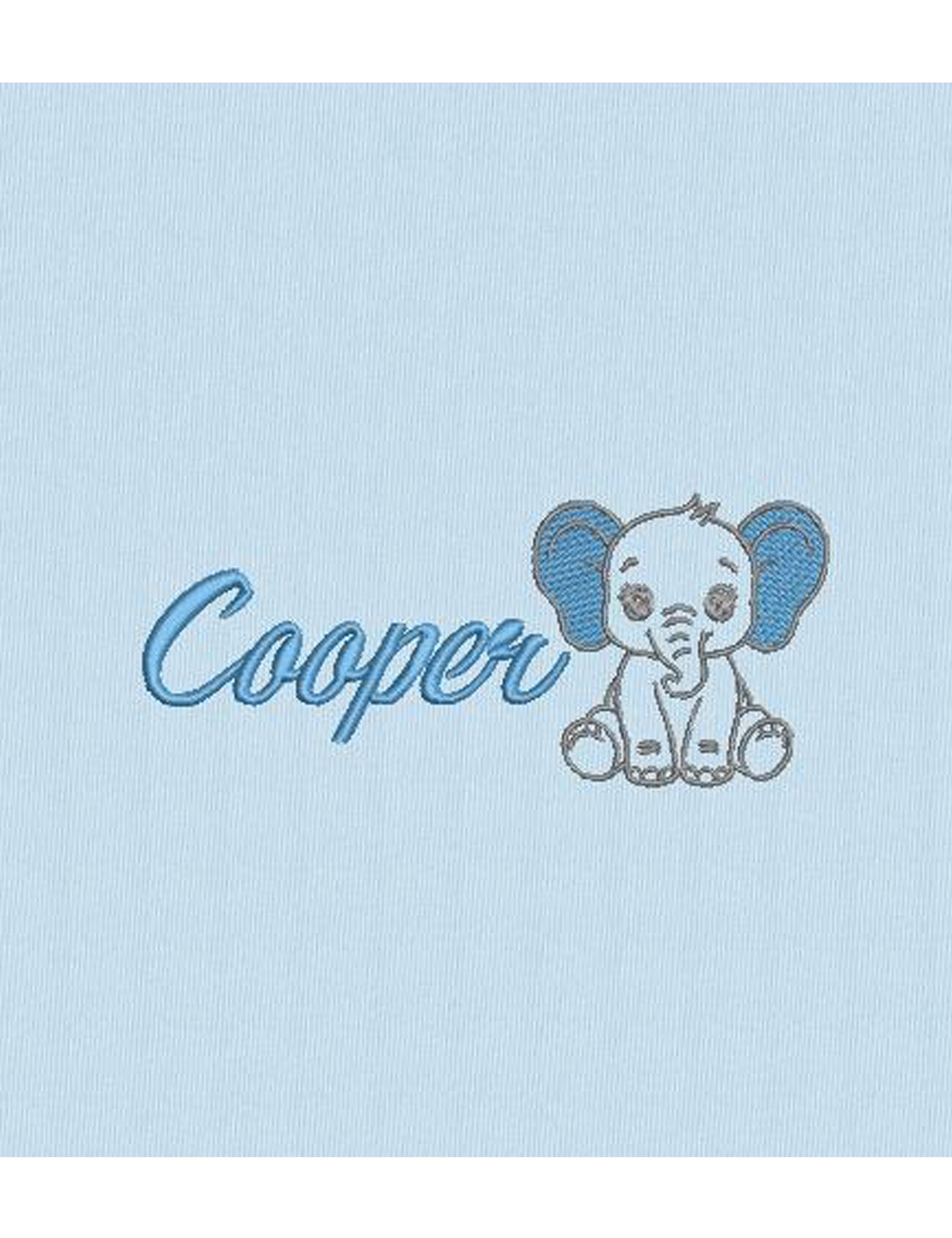 Custom Light Blue Bunny Baby Comforter