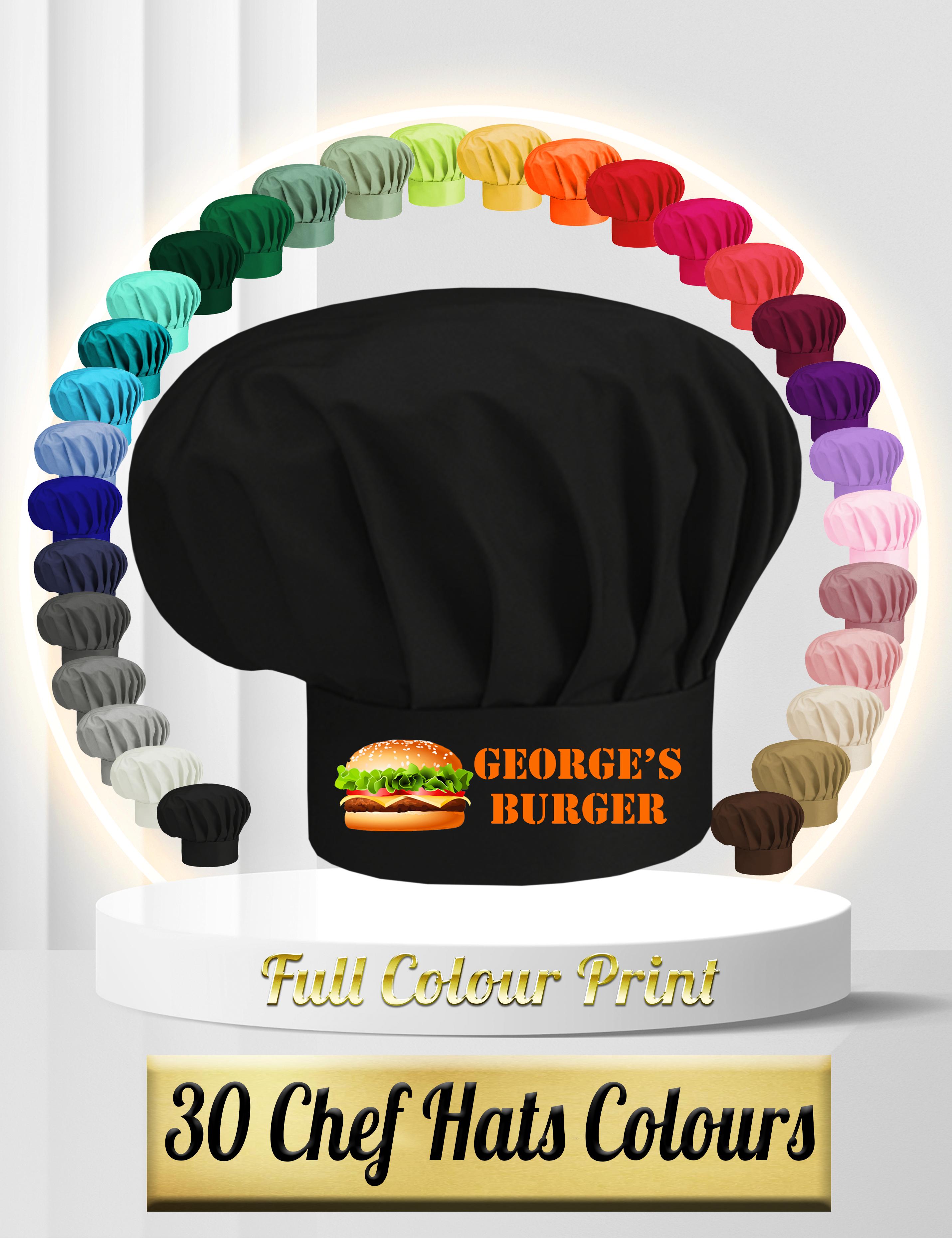 Burger Printed Chef Hat