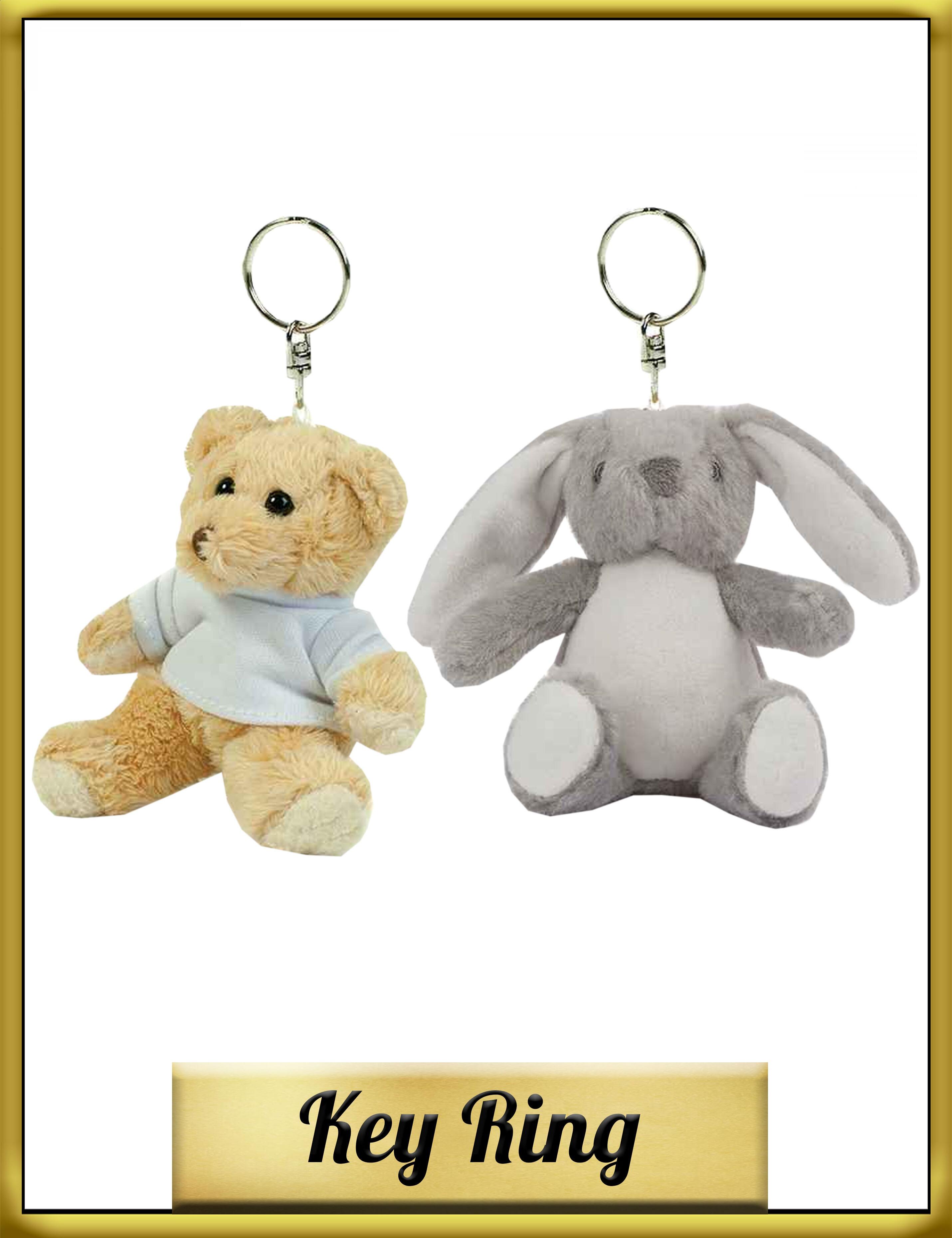 Personalised Teddy Bear Key Ring colours
