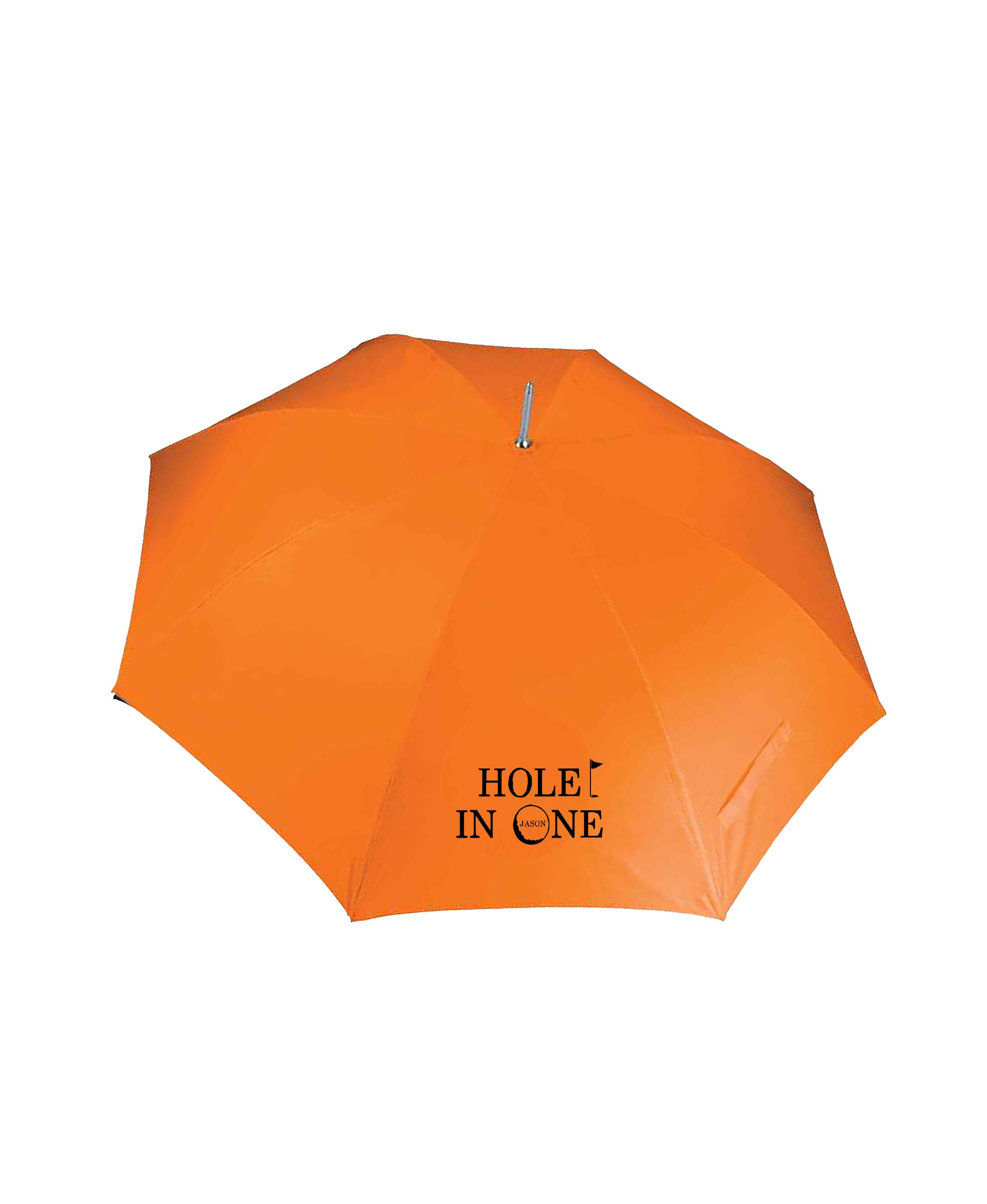 Hole in 1 Design Large Golf Umbrella Orange