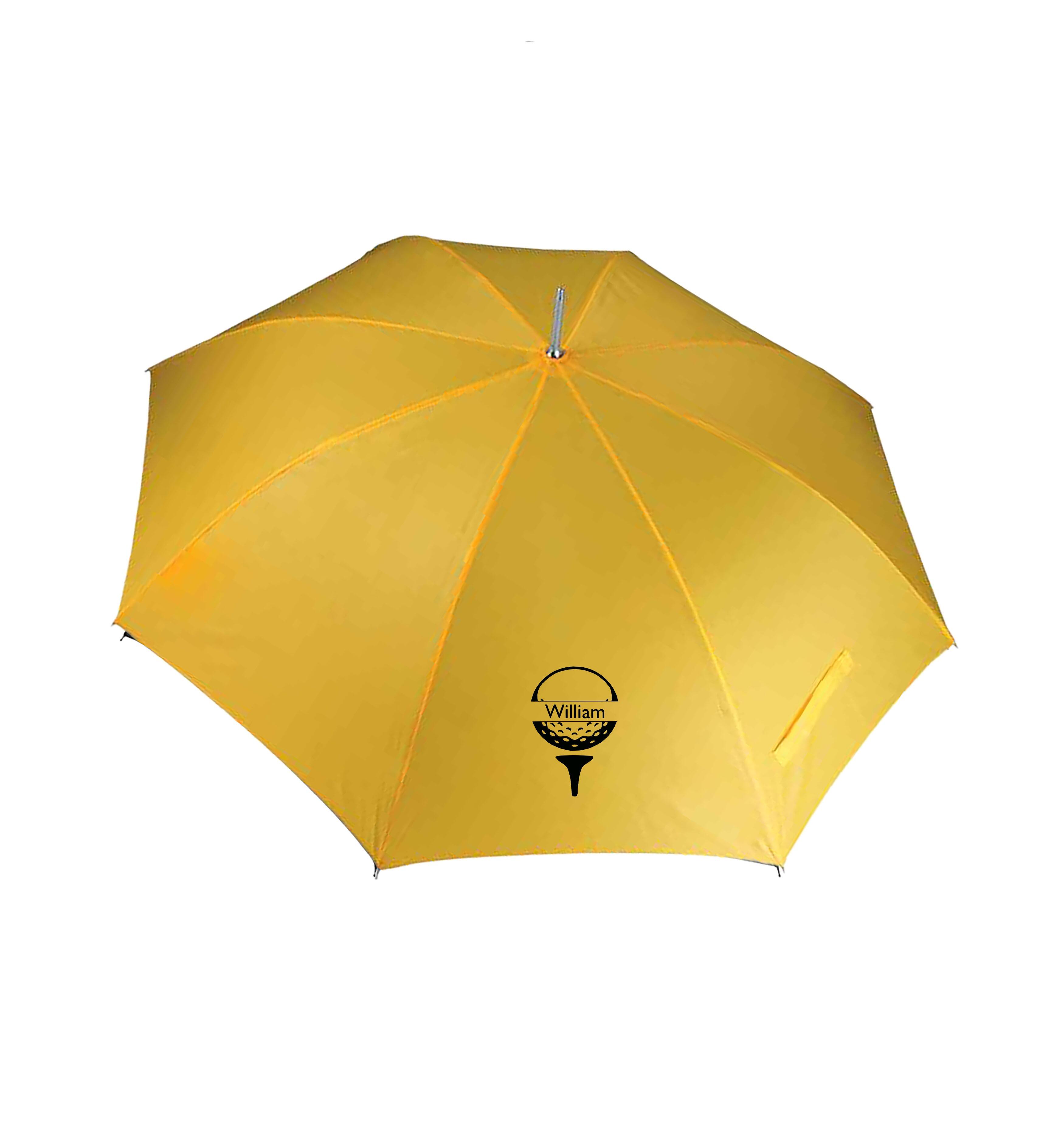 Golf Ball Design Large Golf Umbrella Yellow