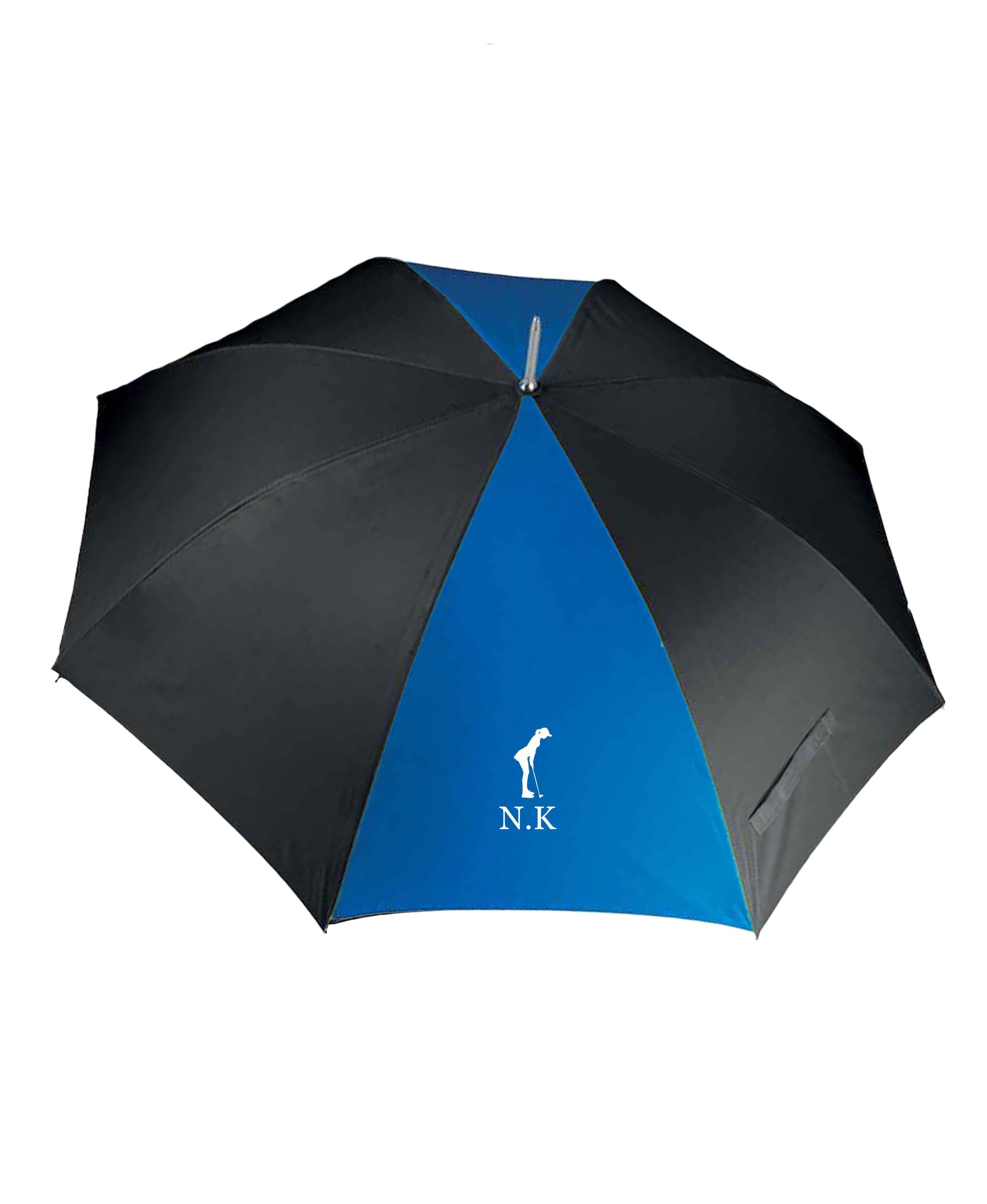 Personalised Women's X-Large Golf Umbrella Black/Royal Blue