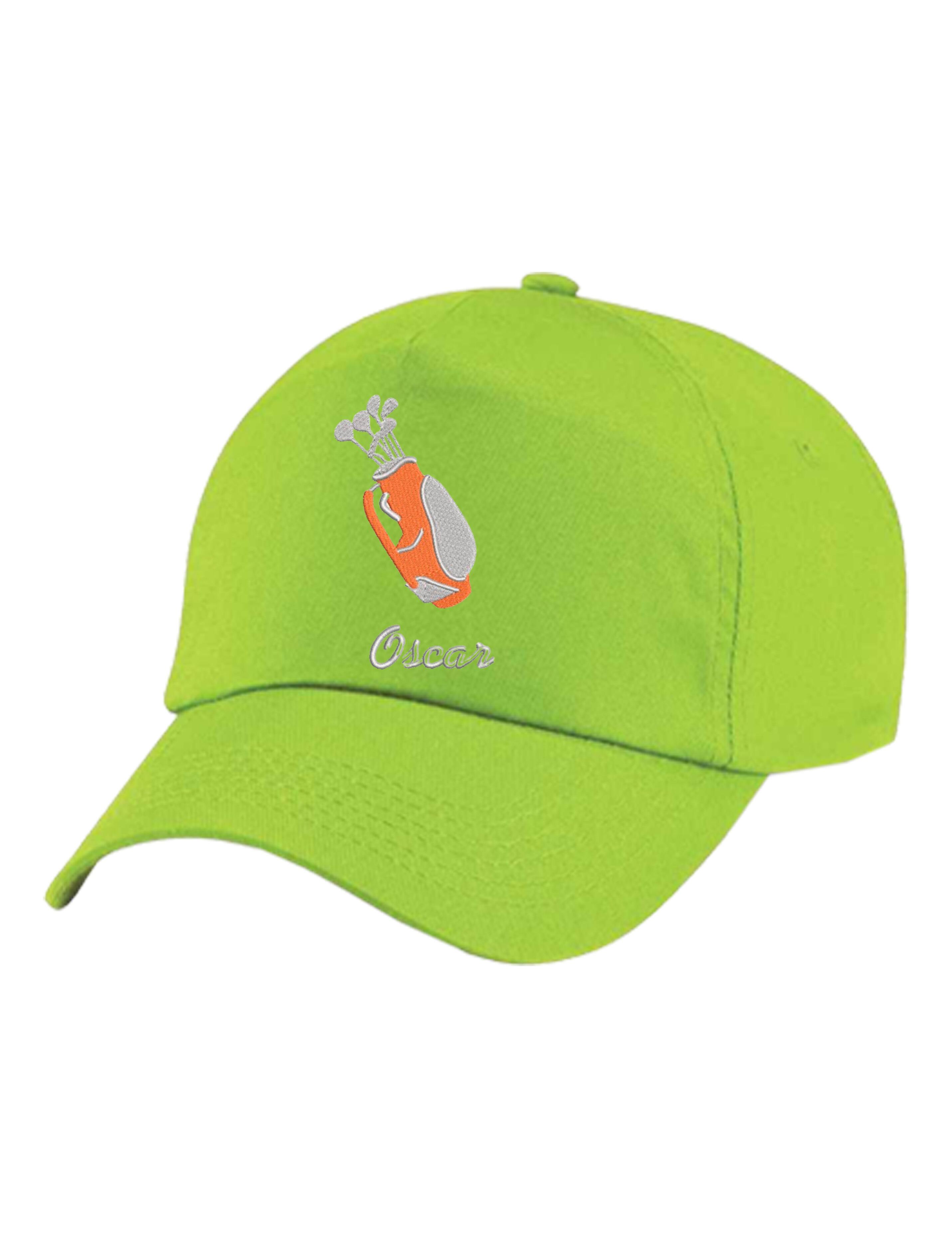 Golf Bag Design Embroidered Golf Cap Lime