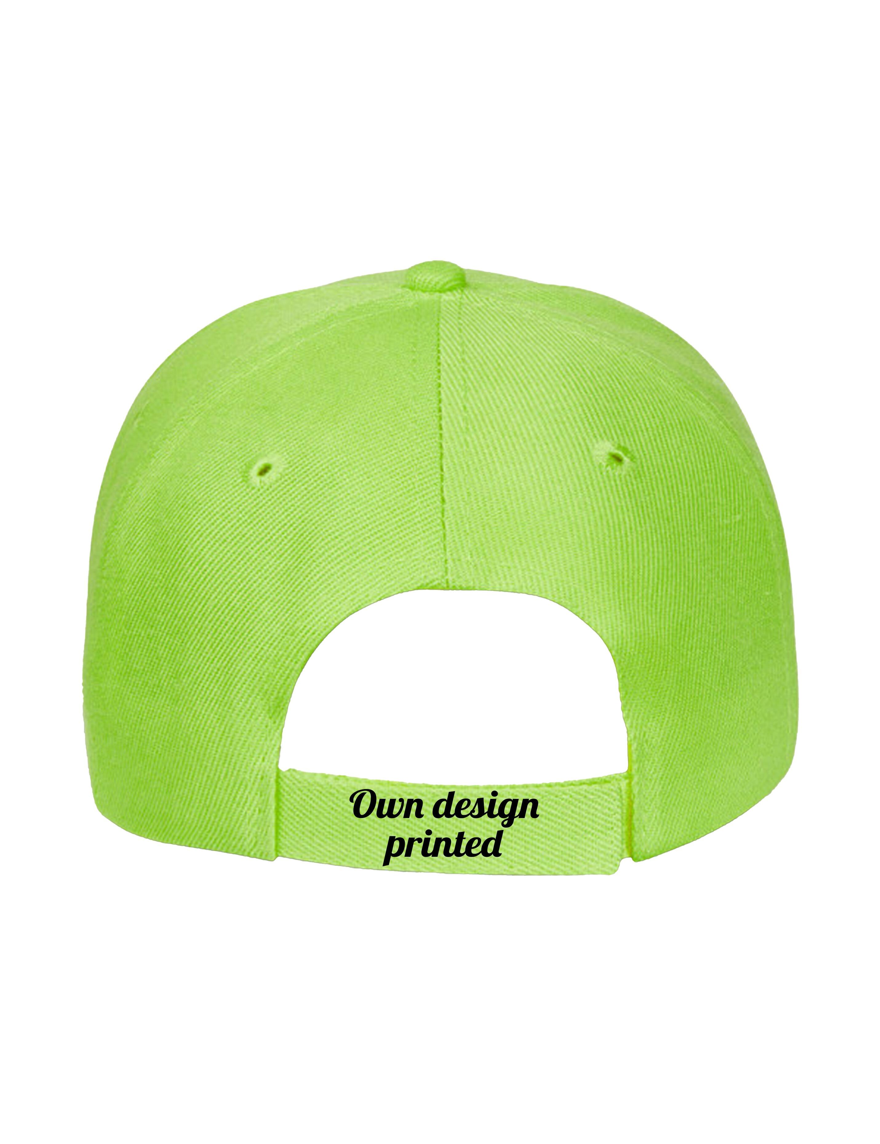 Full Colour Printed Baseball Cap Lime