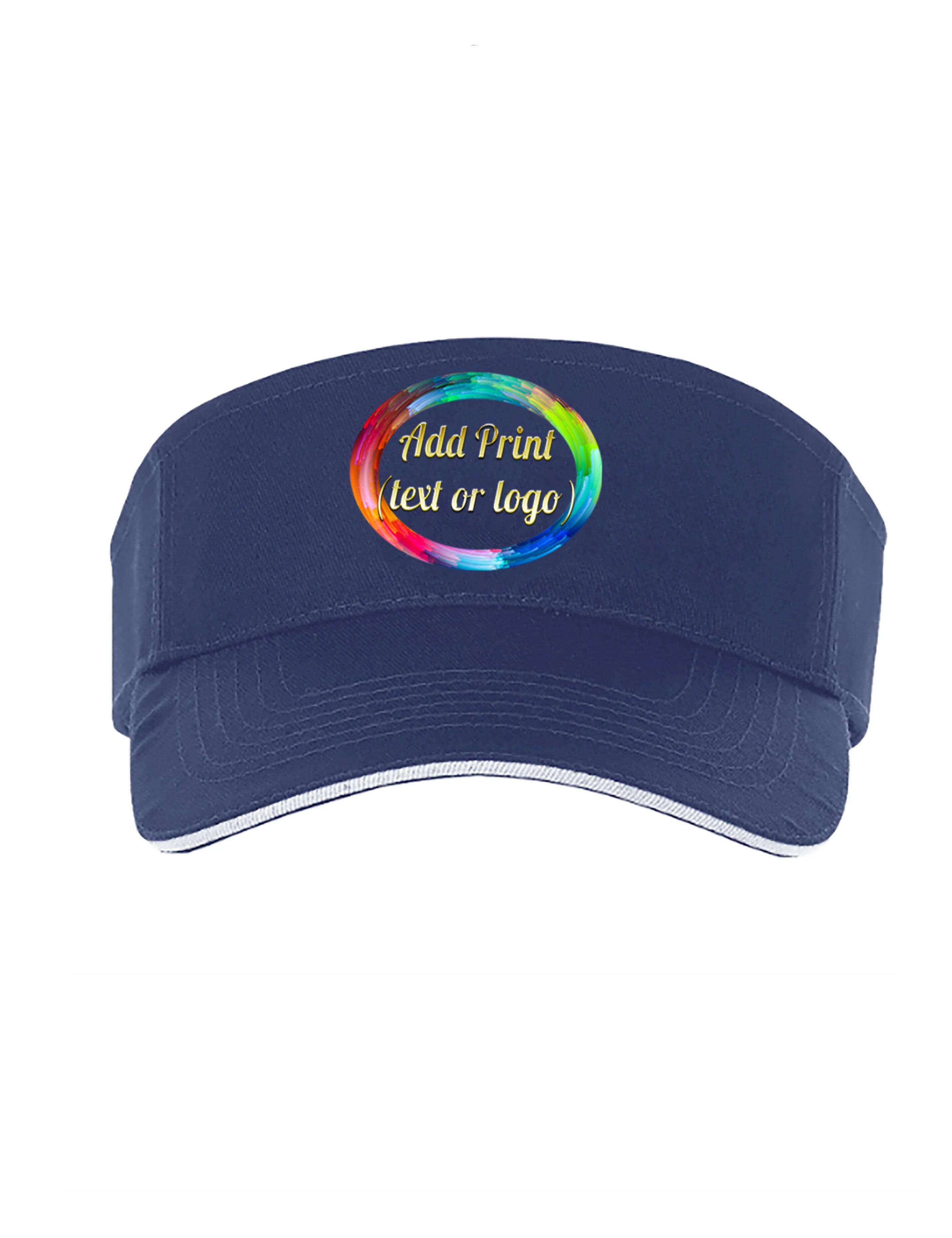 Customised Sun Visor navy with full colour print