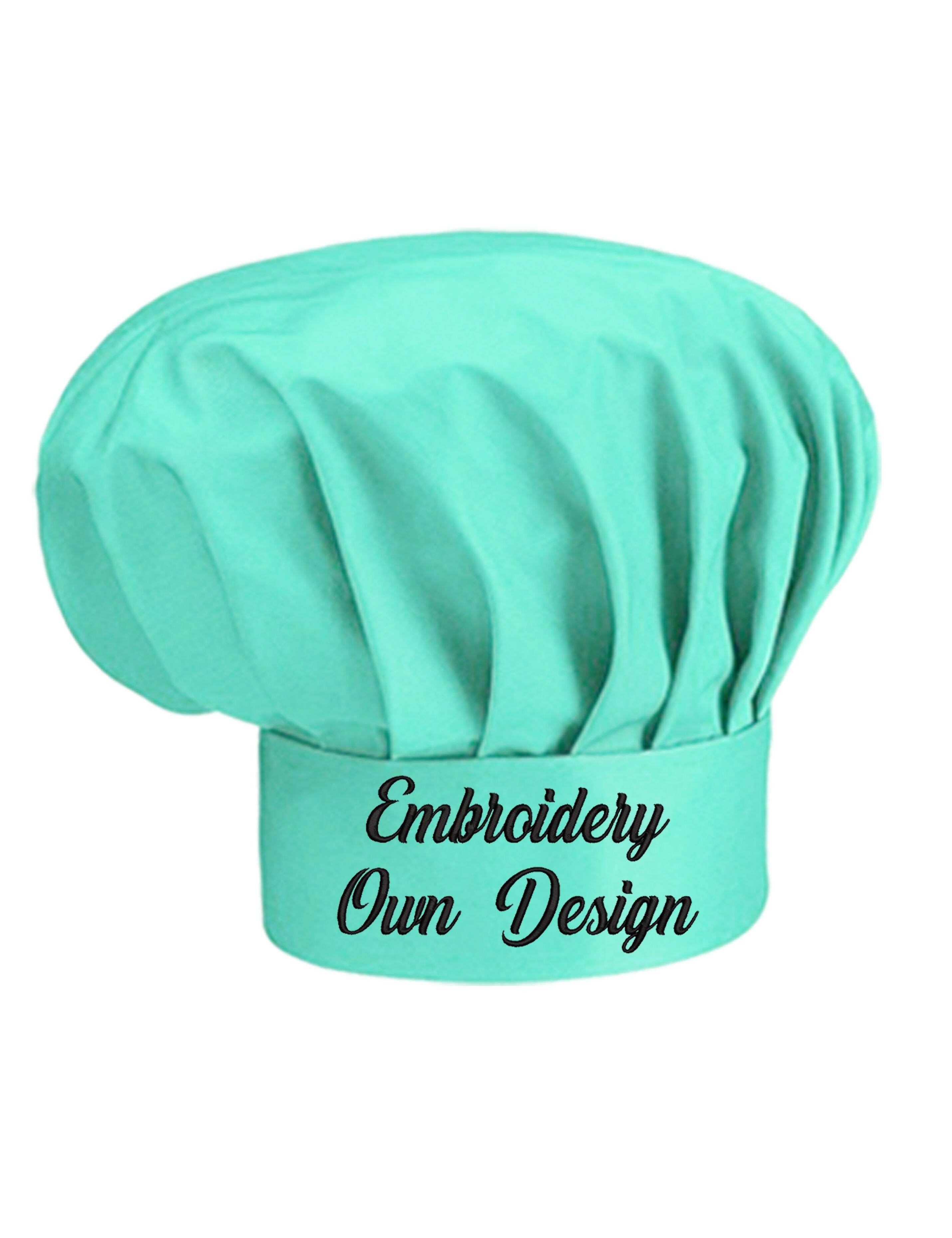 Personalised Kids Chef Hat Mint with embroidery