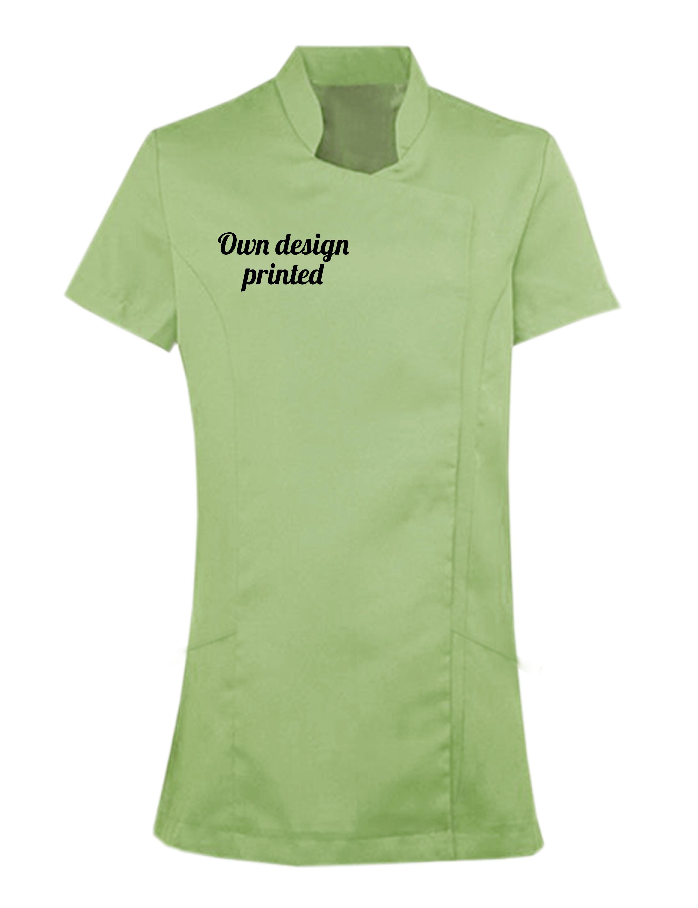 Personalised Women's Short Sleeve Beauty Tunic with print mantis green