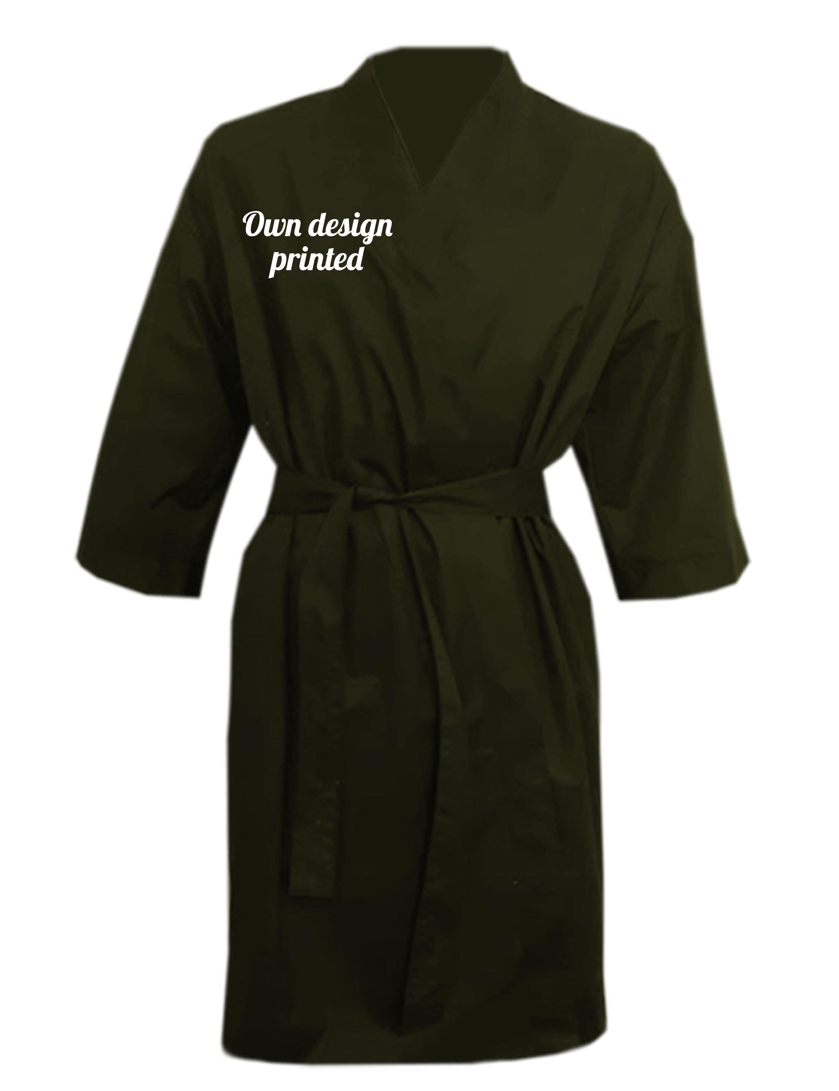 Personalised Hairdressing robe with print vintage green