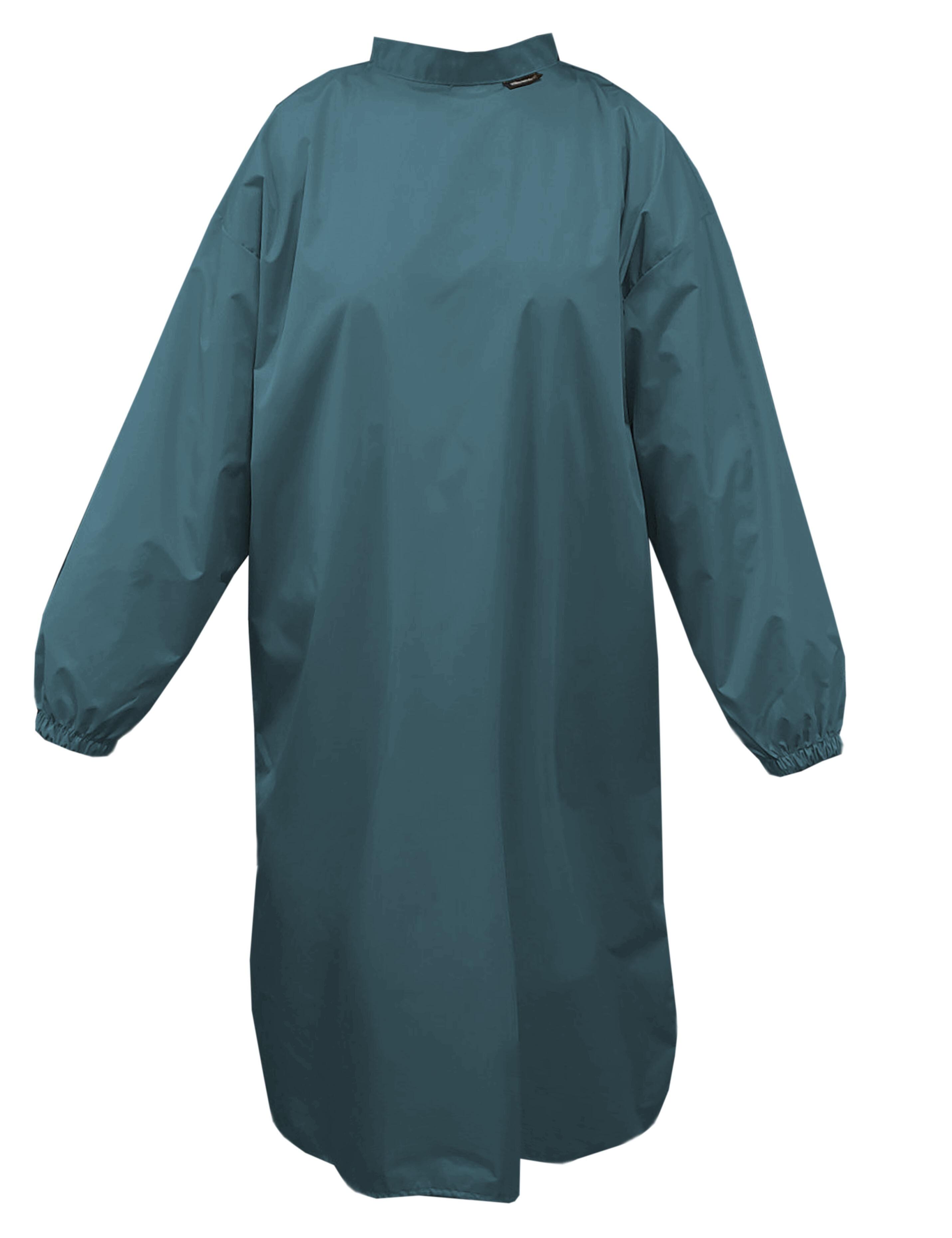 Nibano Hairdressing gown with sleeves steel blue