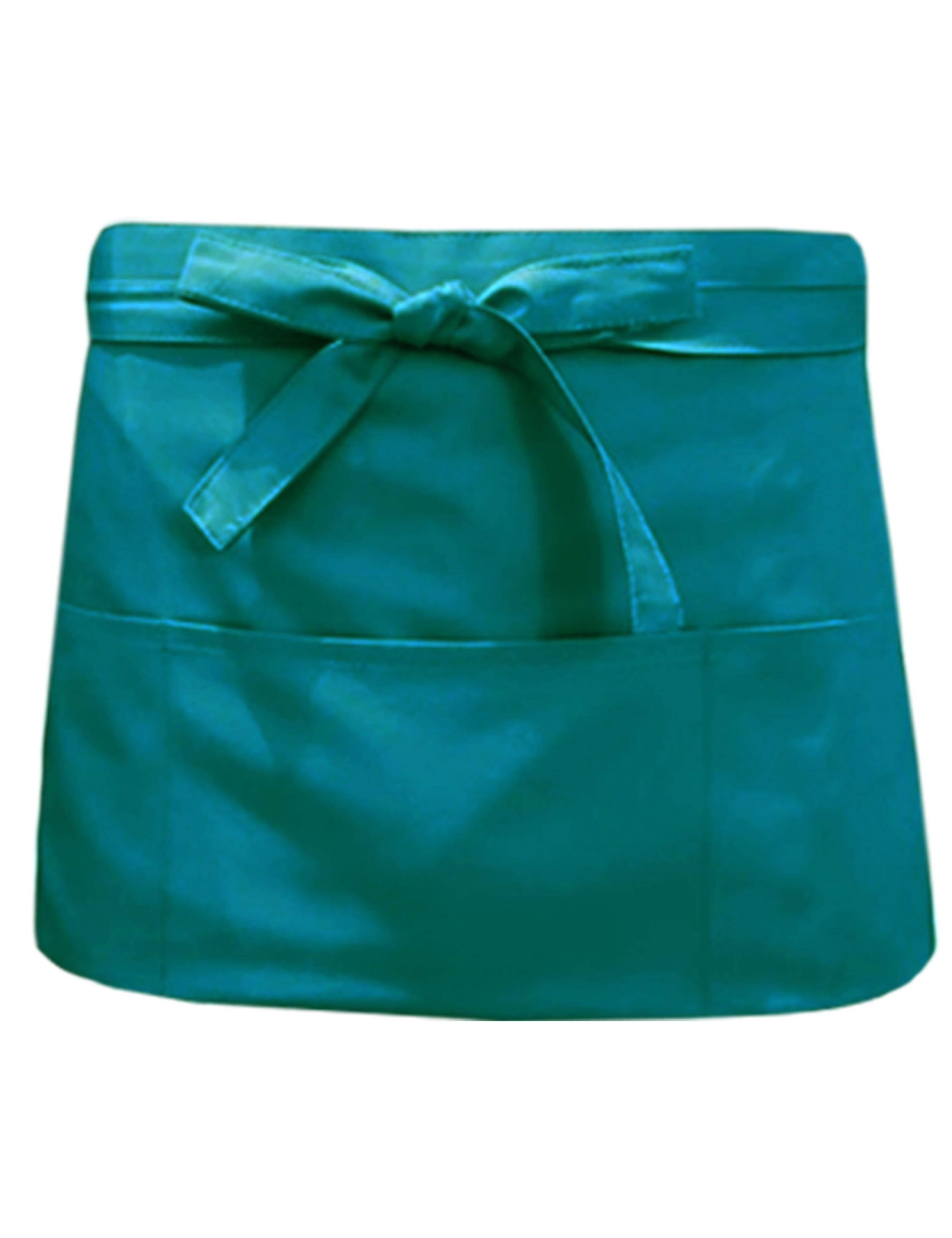 Nibano short bar apron teal
